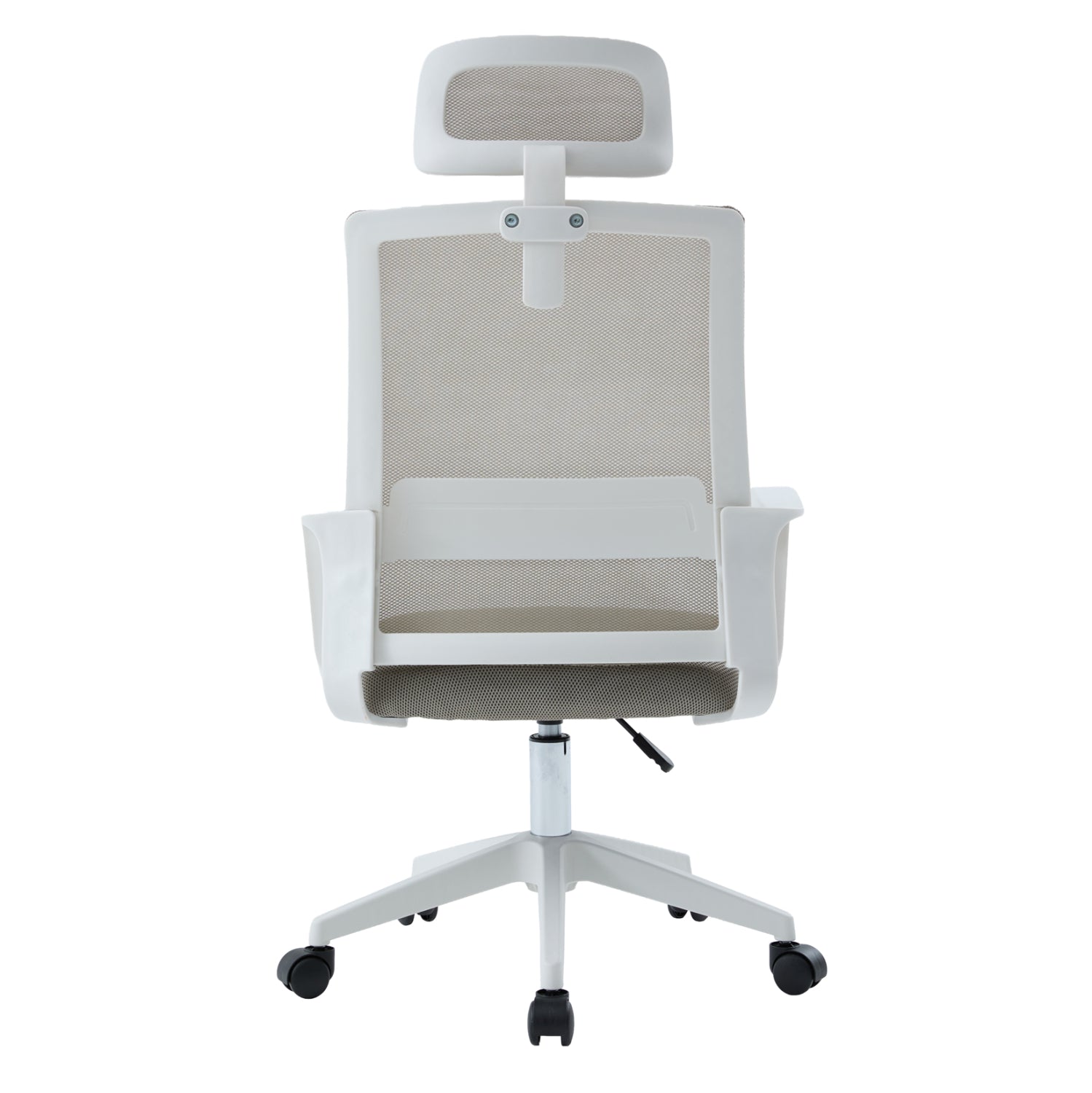 Офис стол VELOCITY бял pp- светло сив мрежест плат 61x62x123см.