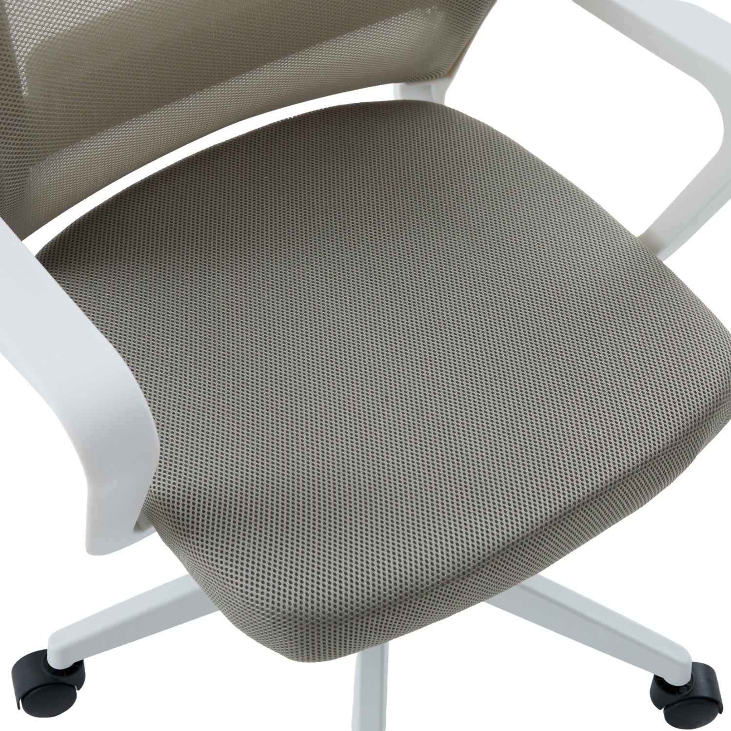 Офис стол VELOCITY бял pp- светло сив мрежест плат 61x62x123см.