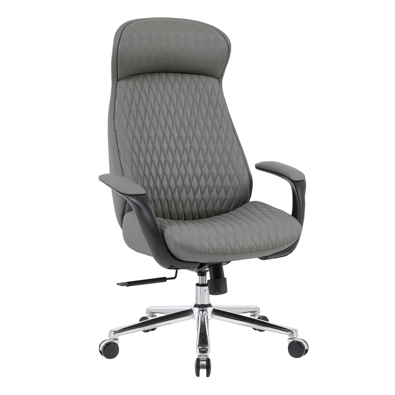 Офис стол velum сив pu - хромирана основа 71x69x116-122в см