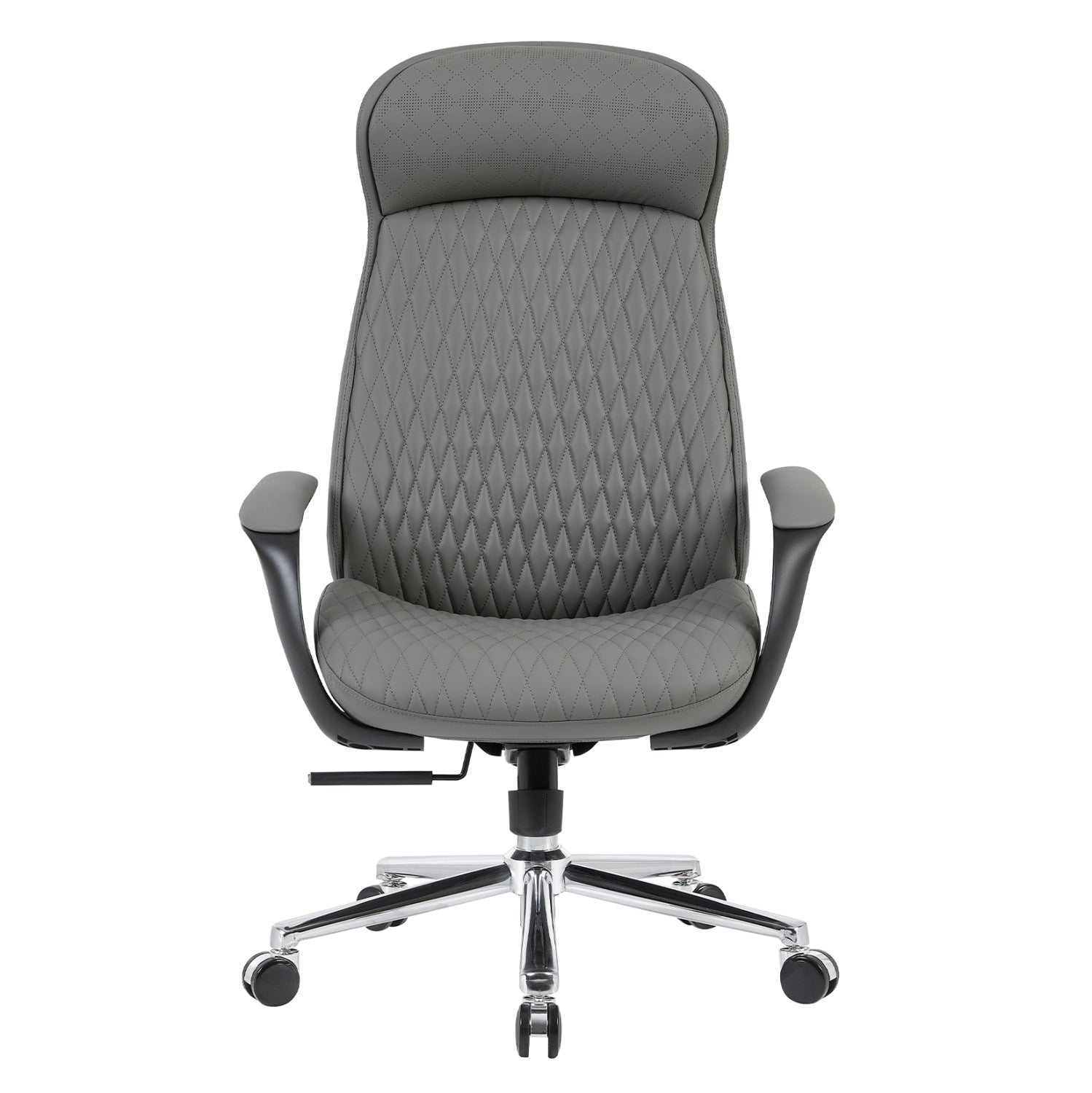 Офис стол velum сив pu - хромирана основа 71x69x116-122в см