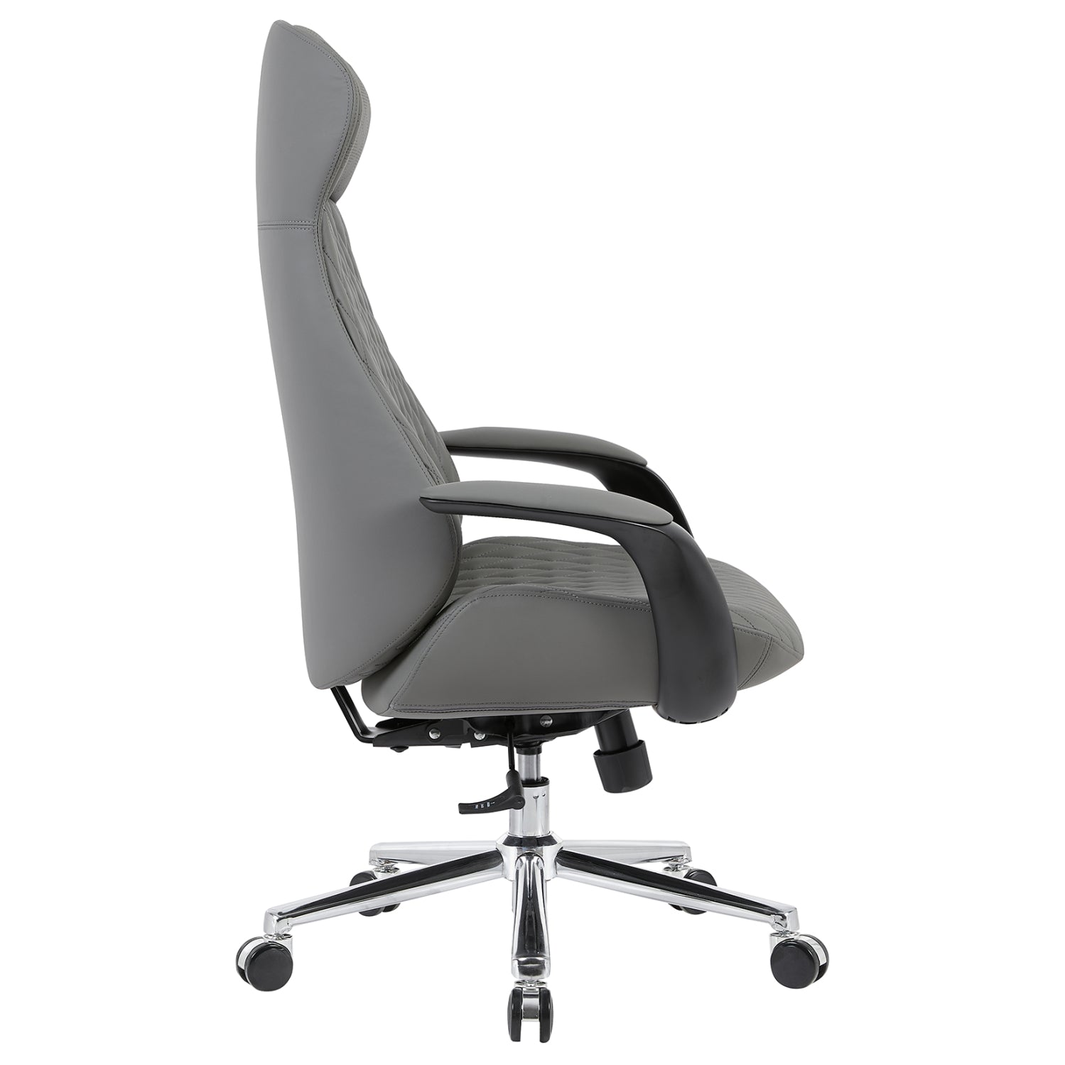 Офис стол velum сив pu - хромирана основа 71x69x116-122в см