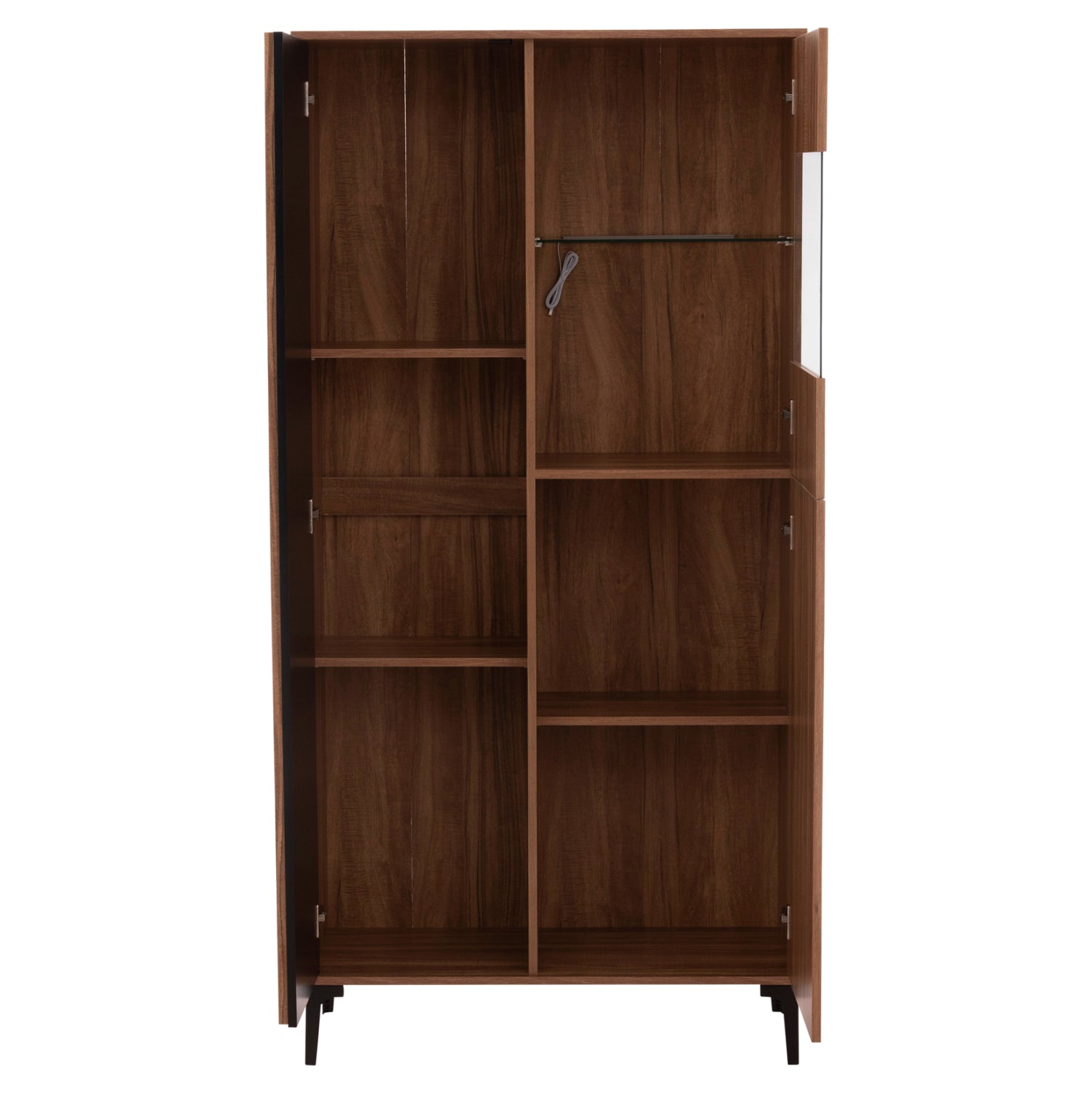 Витрина HARRY  цвят натурален-черен  90x40x185