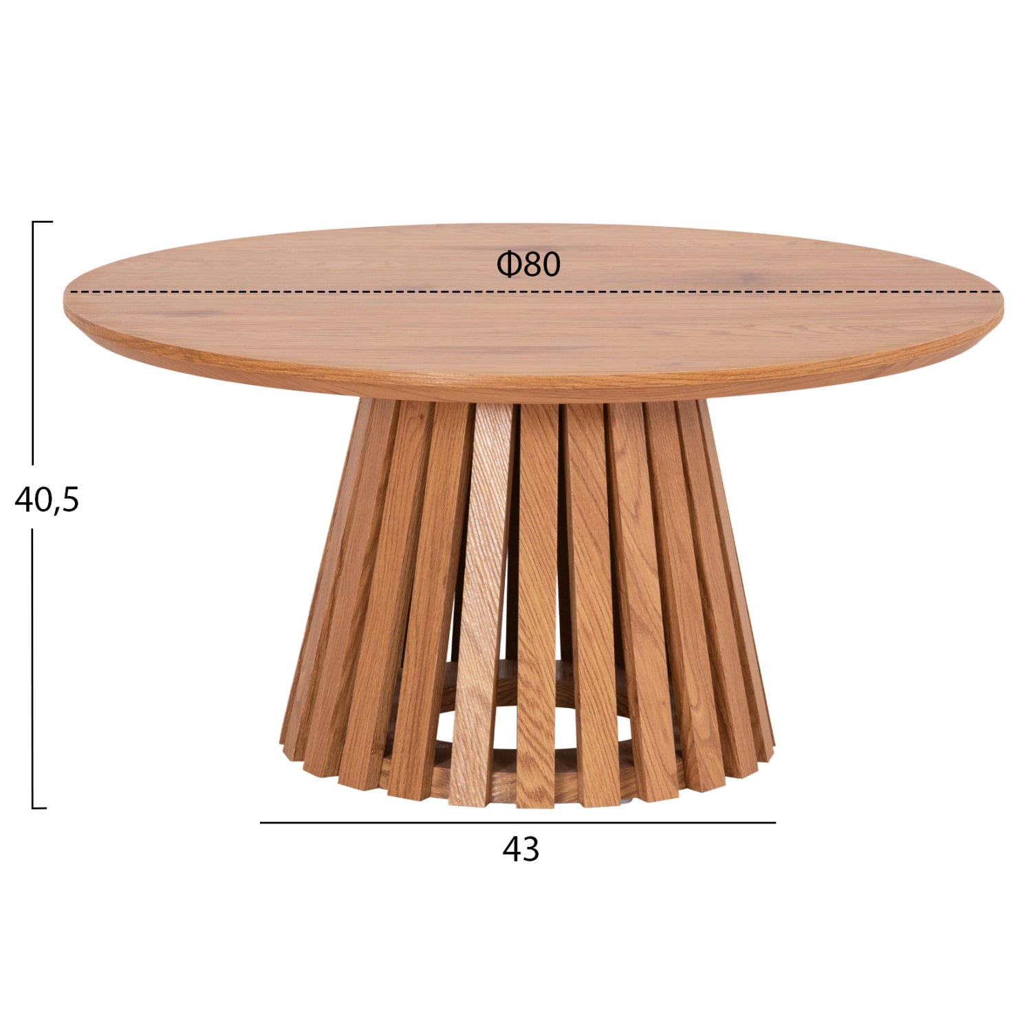 ХОЛНА МАСА TALBERT МДФ В СВЕТЛО ЕСТЕСТВЕНО ДЪРВО Φ80x40.5см.