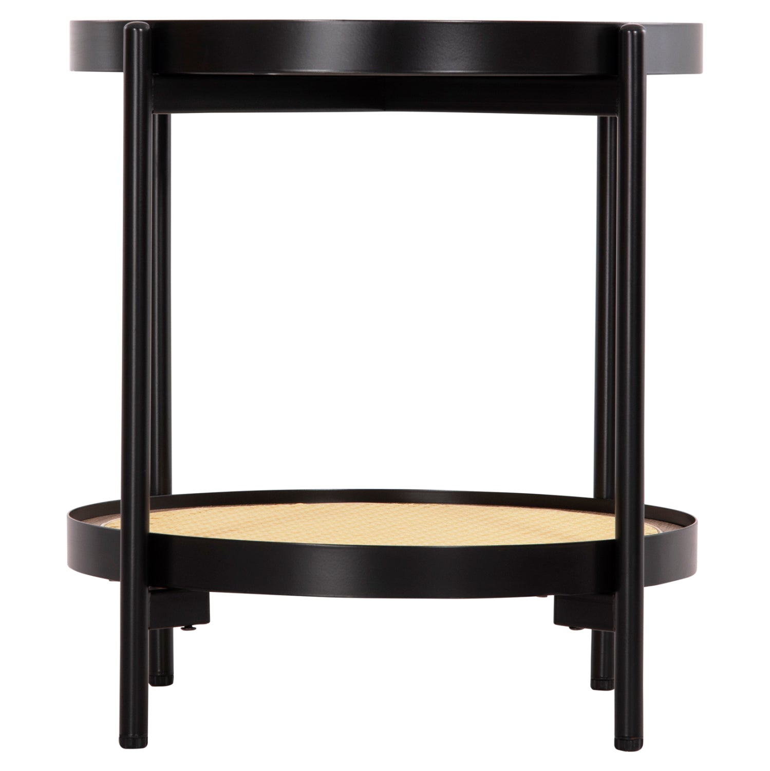 Помощна маса Сити цвят черен-естествен Φ50x55.5см