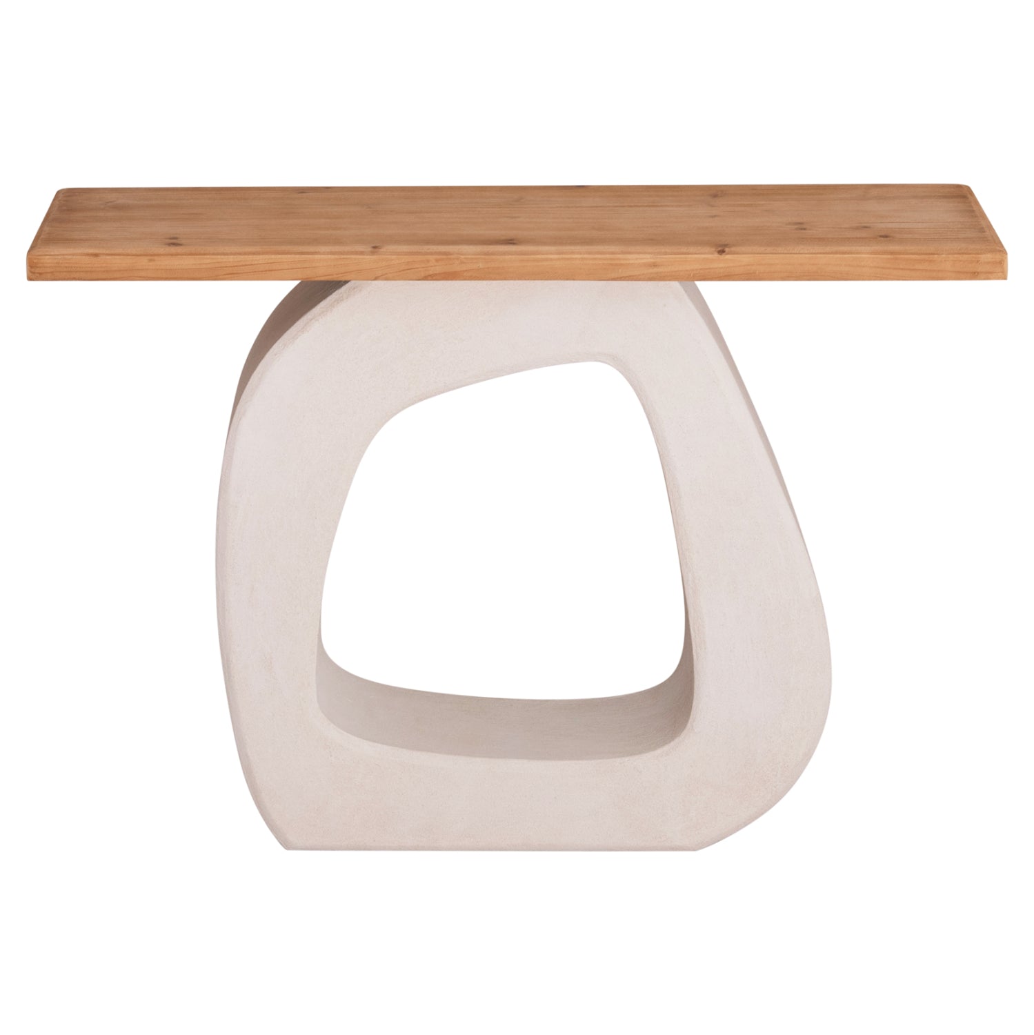Конзолна серия SANTORINI плот за маса от ела - mdf основа в  бял цвят 120x38x83см.