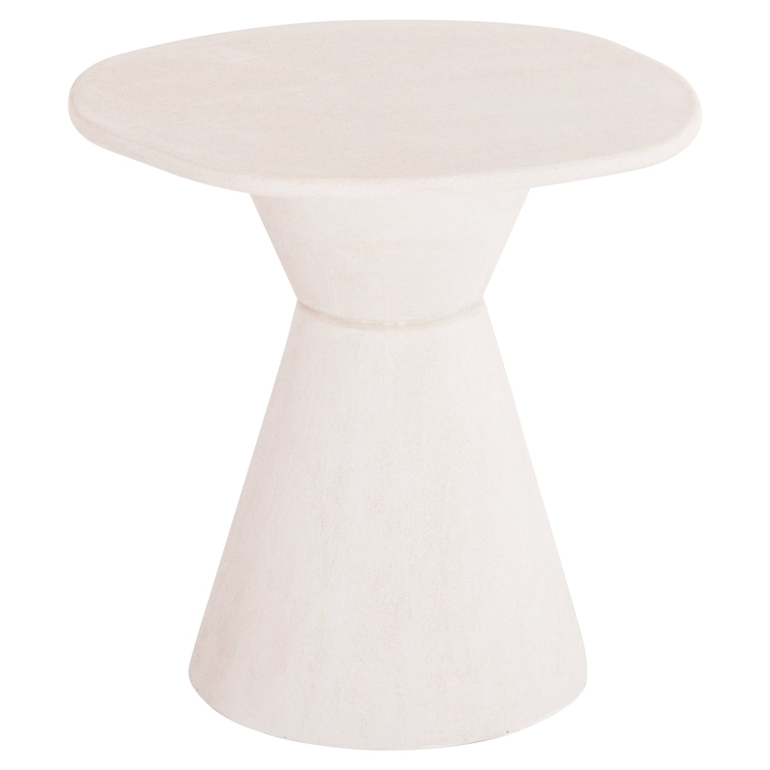 Маса Санторини бял цвят Φ77x76