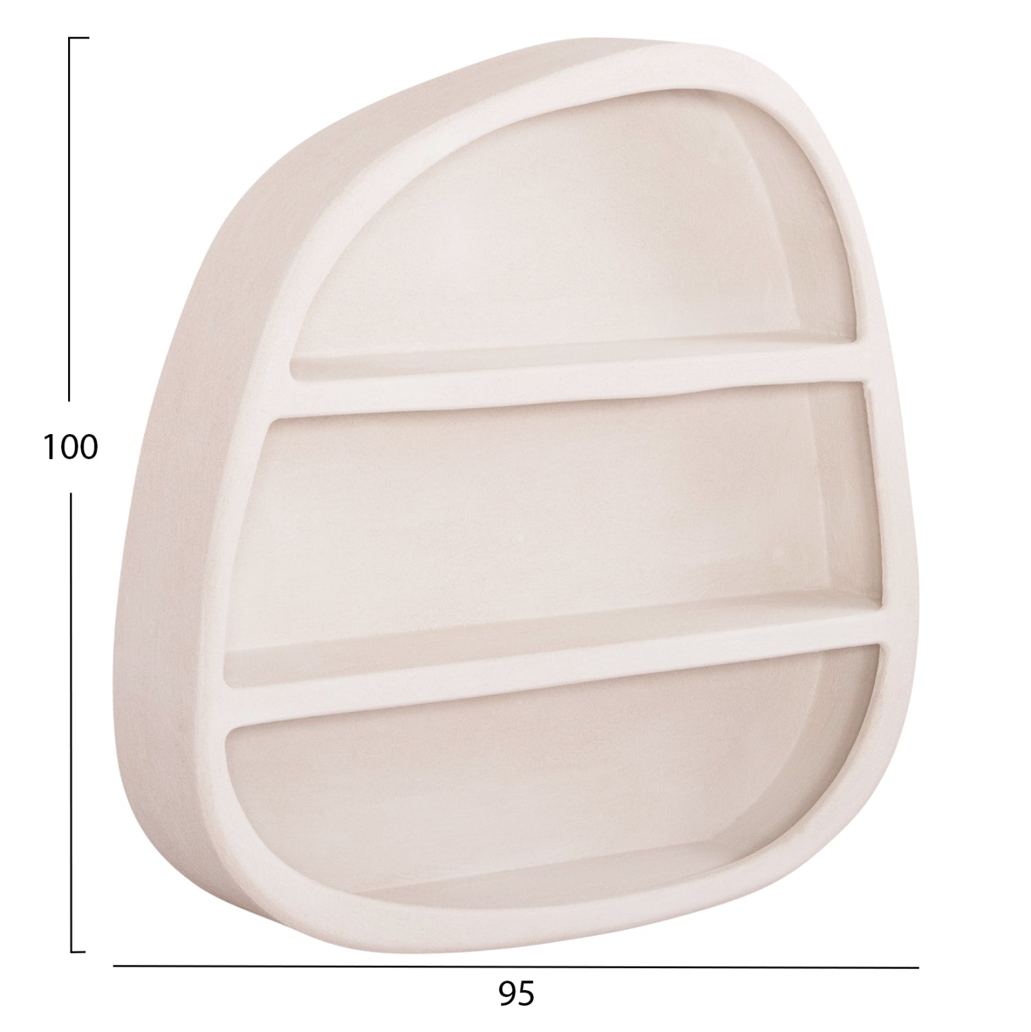 Етажерка Санторини бял цвят  95x18x100