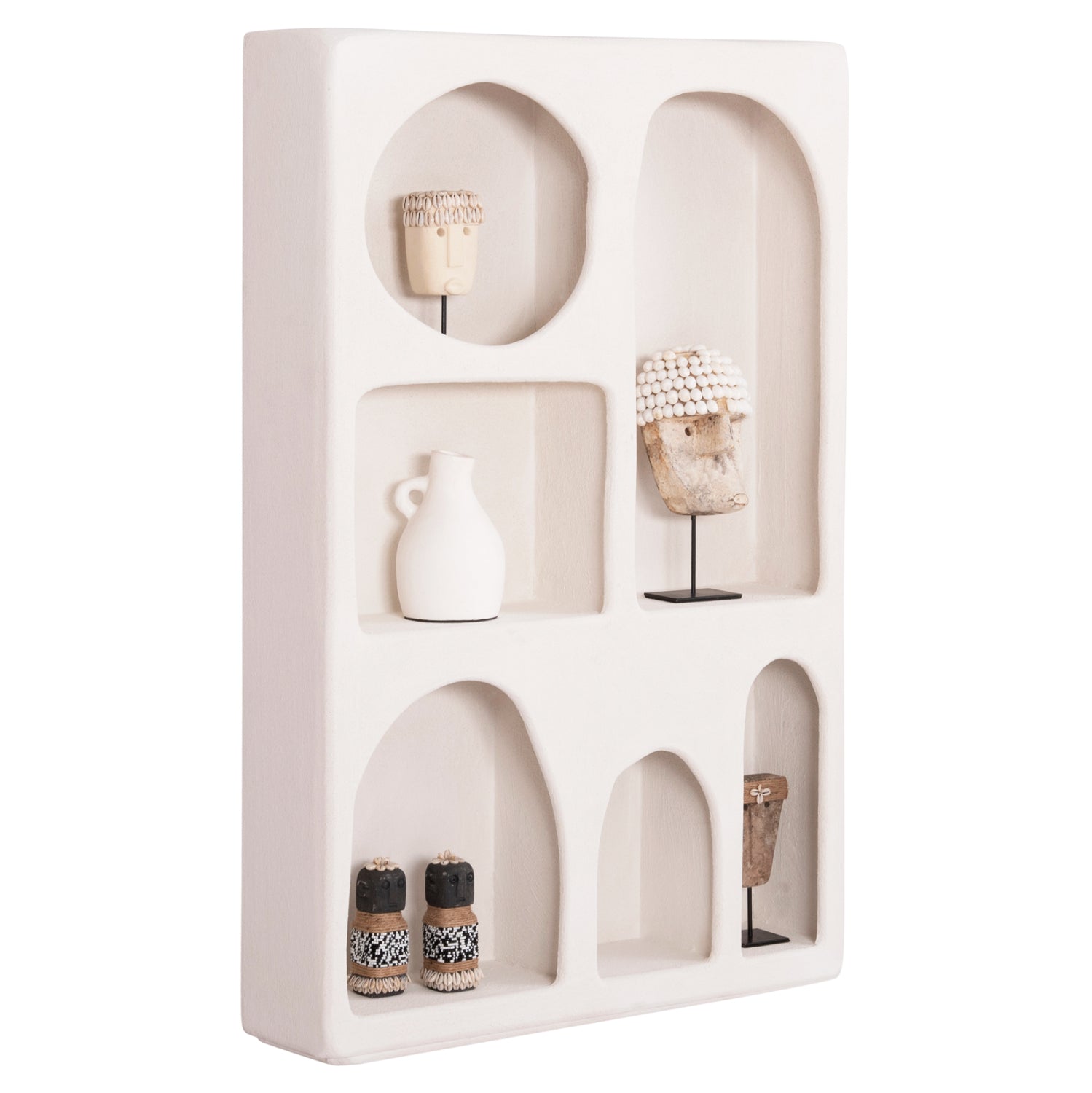 Етажерка Санторини бял цвят 80x18x120см