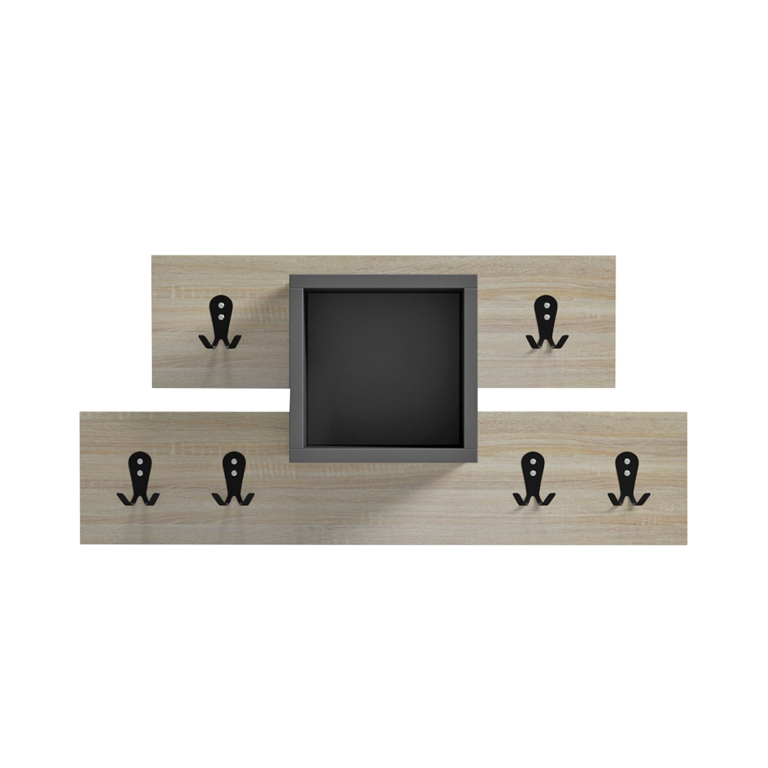 Закачалка и рафтове цвят сонама-сив 69x12x32см