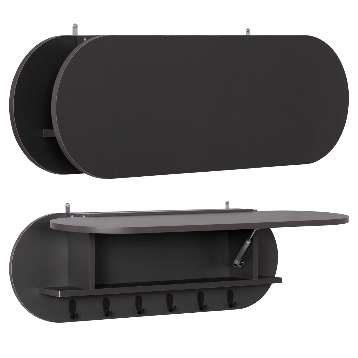 Стенна закачалка STOR сив цвят 84x15.5x28.5