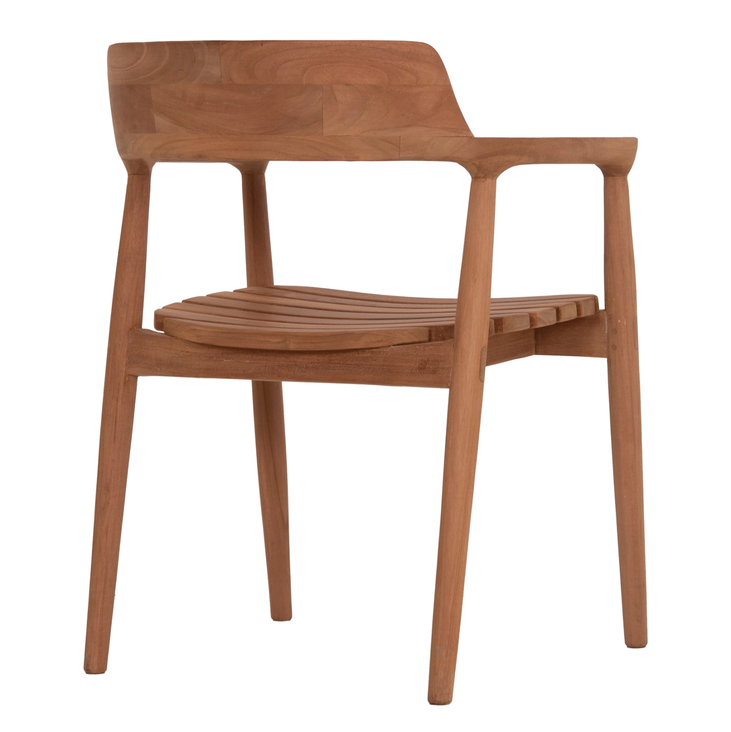 Градински фотьойл FREM от тиково дърво - естествен цвят 59x54.5x76см