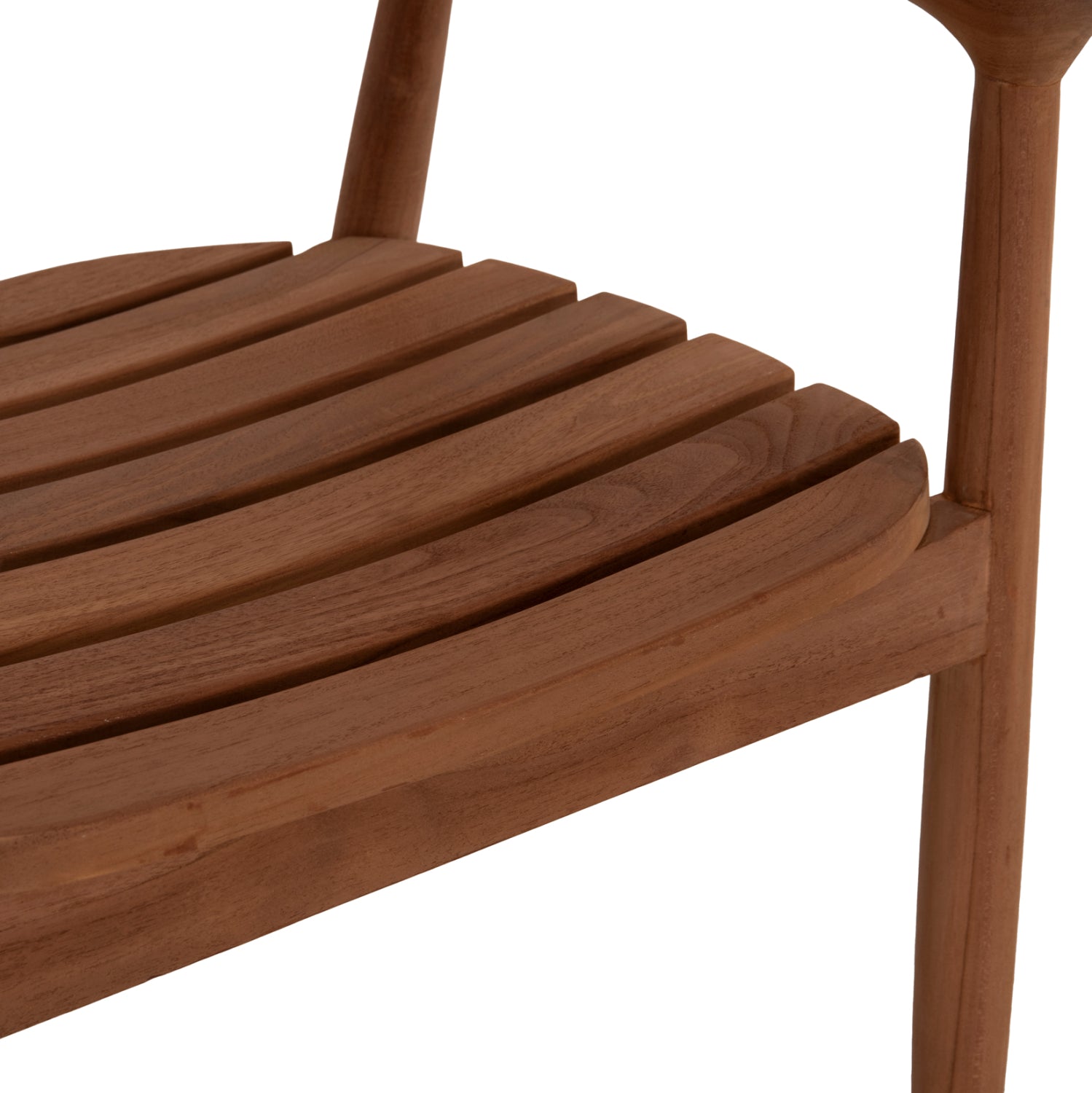 Градински фотьойл FREM от тиково дърво - естествен цвят 59x54.5x76см