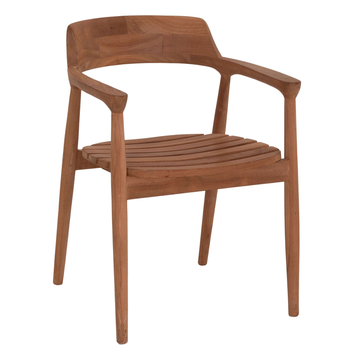 Градински фотьойл FREM от тиково дърво - естествен цвят 59x54.5x76см