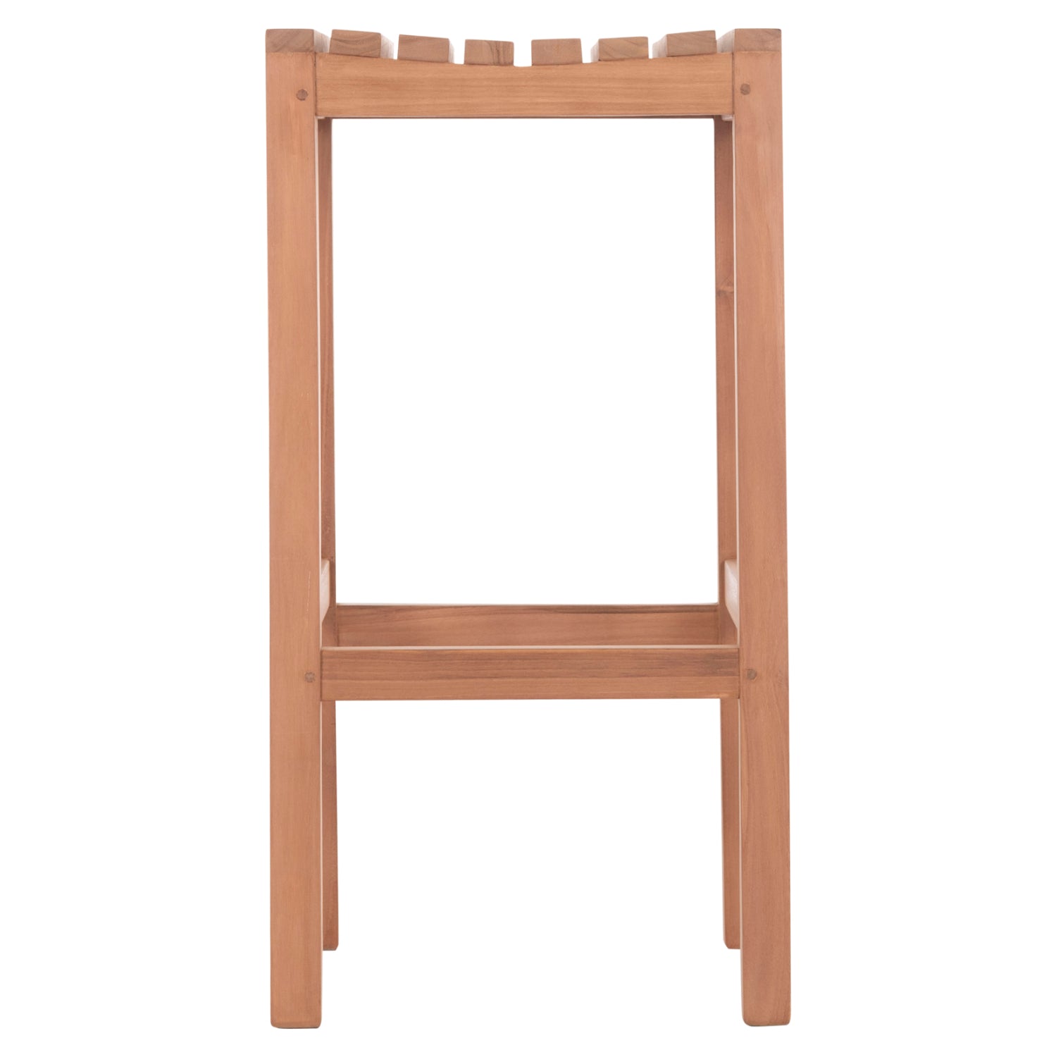 Бар стол  NIKOL  тиково дърво в естествен цвят 40x40x77см.