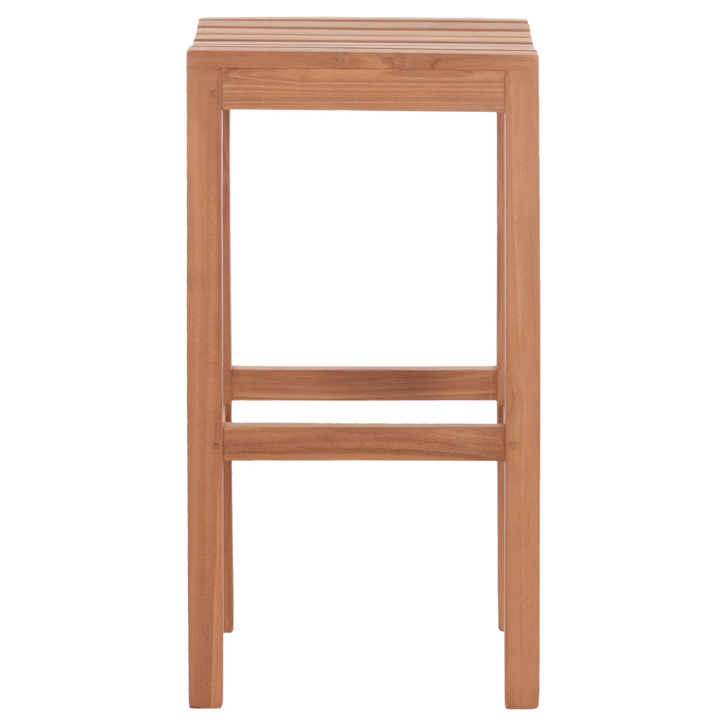 Бар стол  NIKOL  тиково дърво в естествен цвят 40x40x77см.