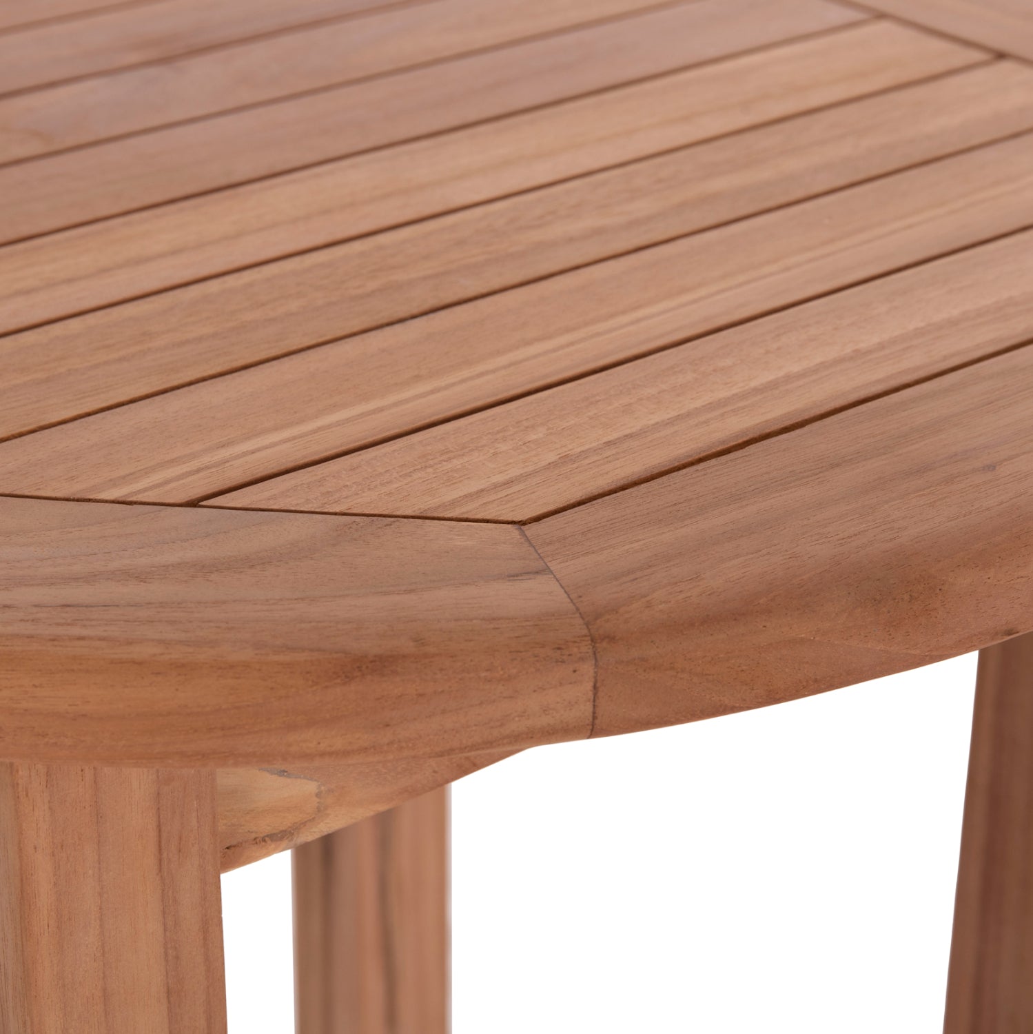 Кръгла бар маса/поставка от тиково дърво Presscot -- натурален φ60x105hcm