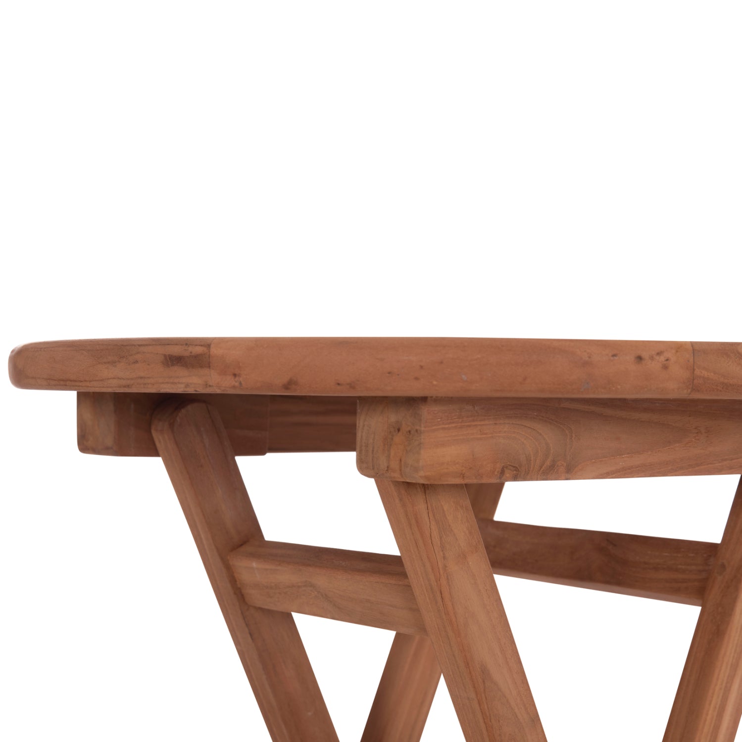 Кръгла режисьорска маса ерис тиково дърво -- натурално φ60x75hcm