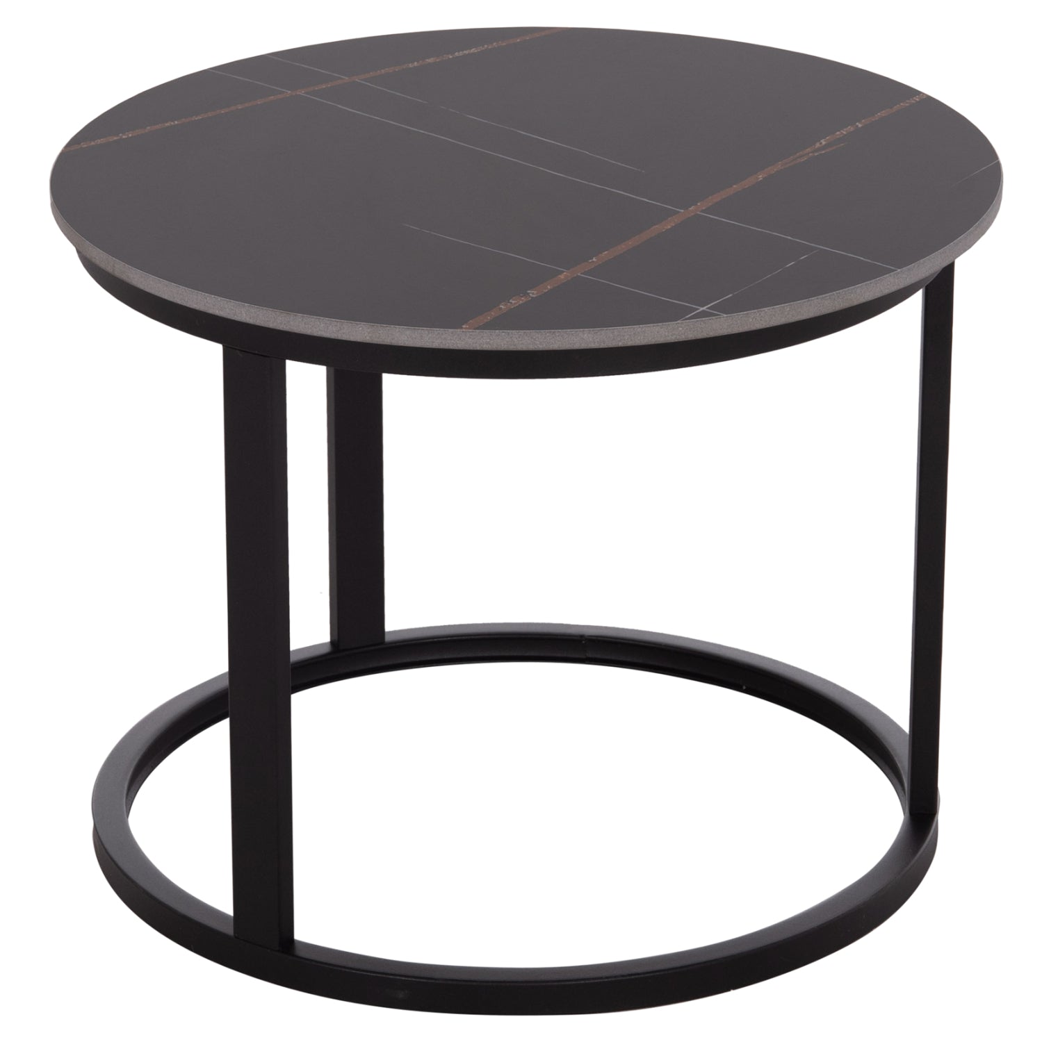 Комплект холни маси 2 бр   Talos с вид на черен мрамор 2бр./φ70  и ф50см