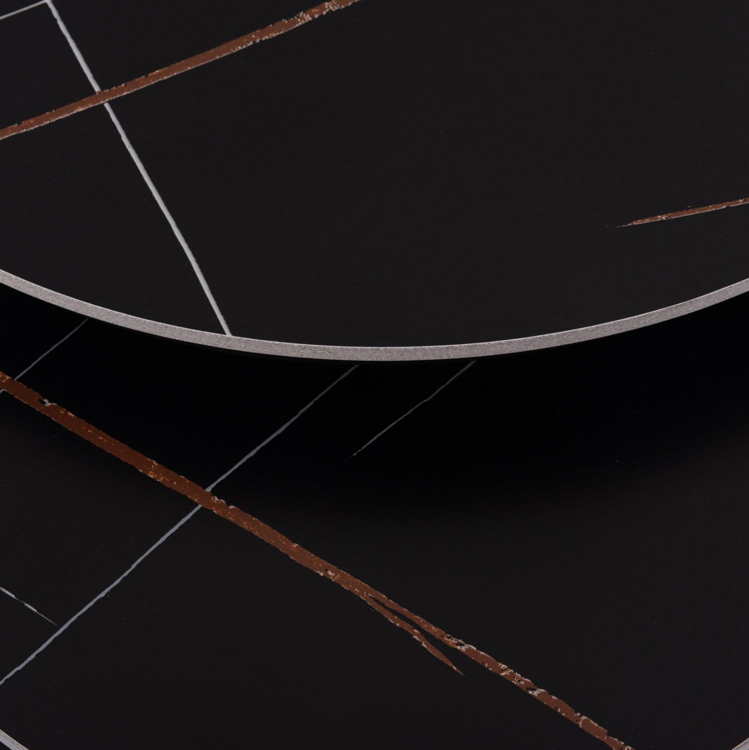 Комплект холни маси 2 бр   Talos с вид на черен мрамор 2бр./φ70  и ф50см