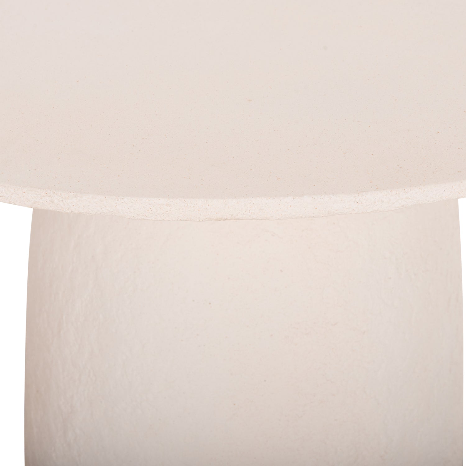 Кръгла трапезна маса SEPPO фибро цимент бяла--φ119.5x75.5см.