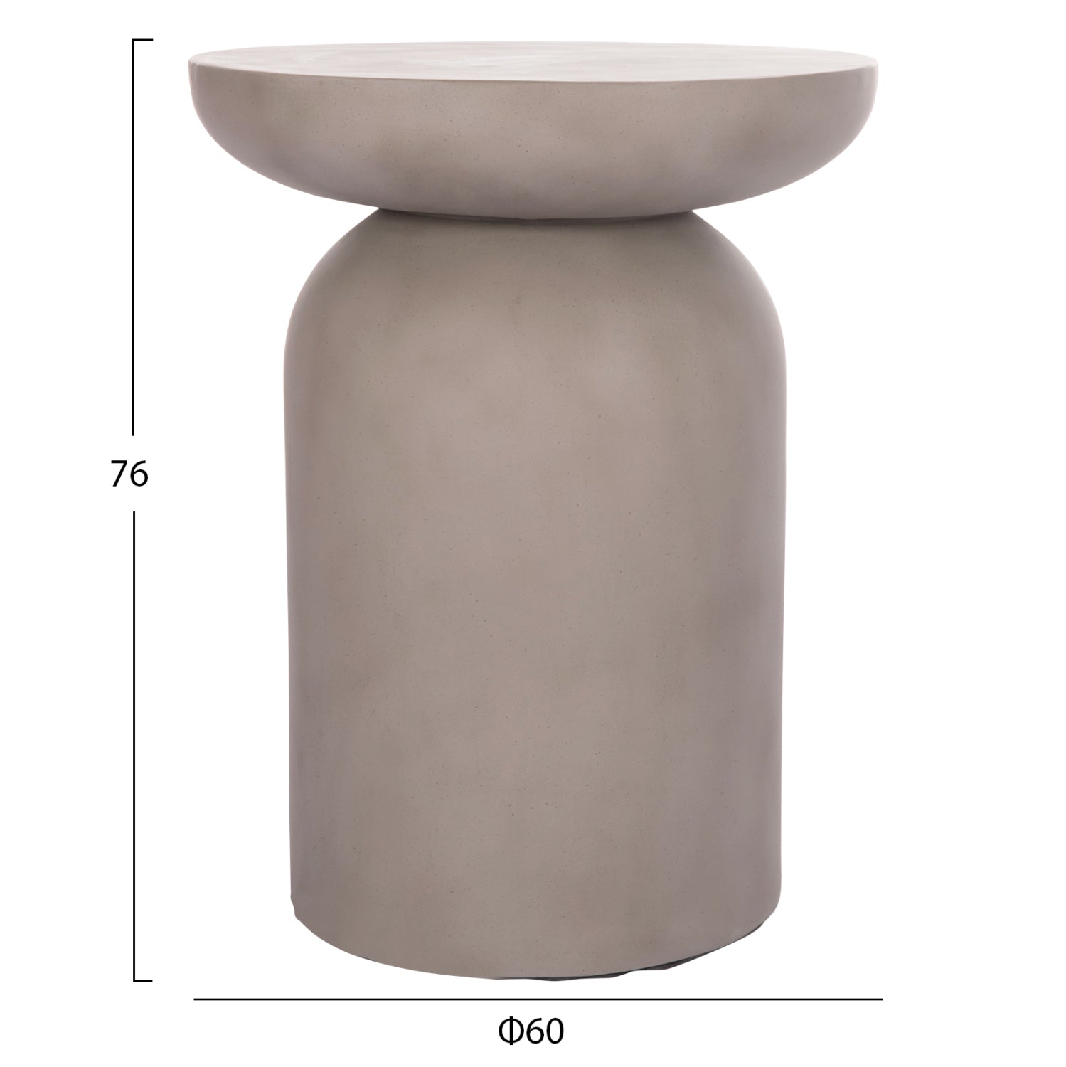 Помощна маса Анна  -сив цвят Φ60x76