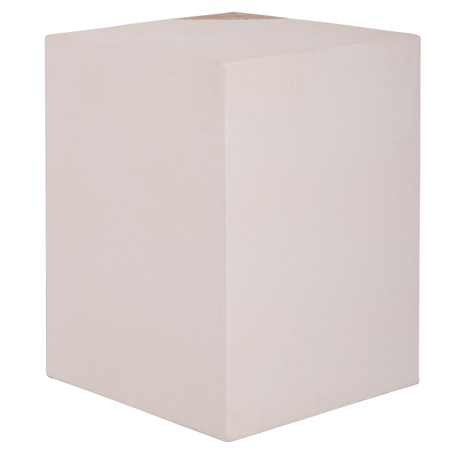 Помощна маса Leia фибрo цимент бяло-тиково дърво 32.5x32.5x46cm.