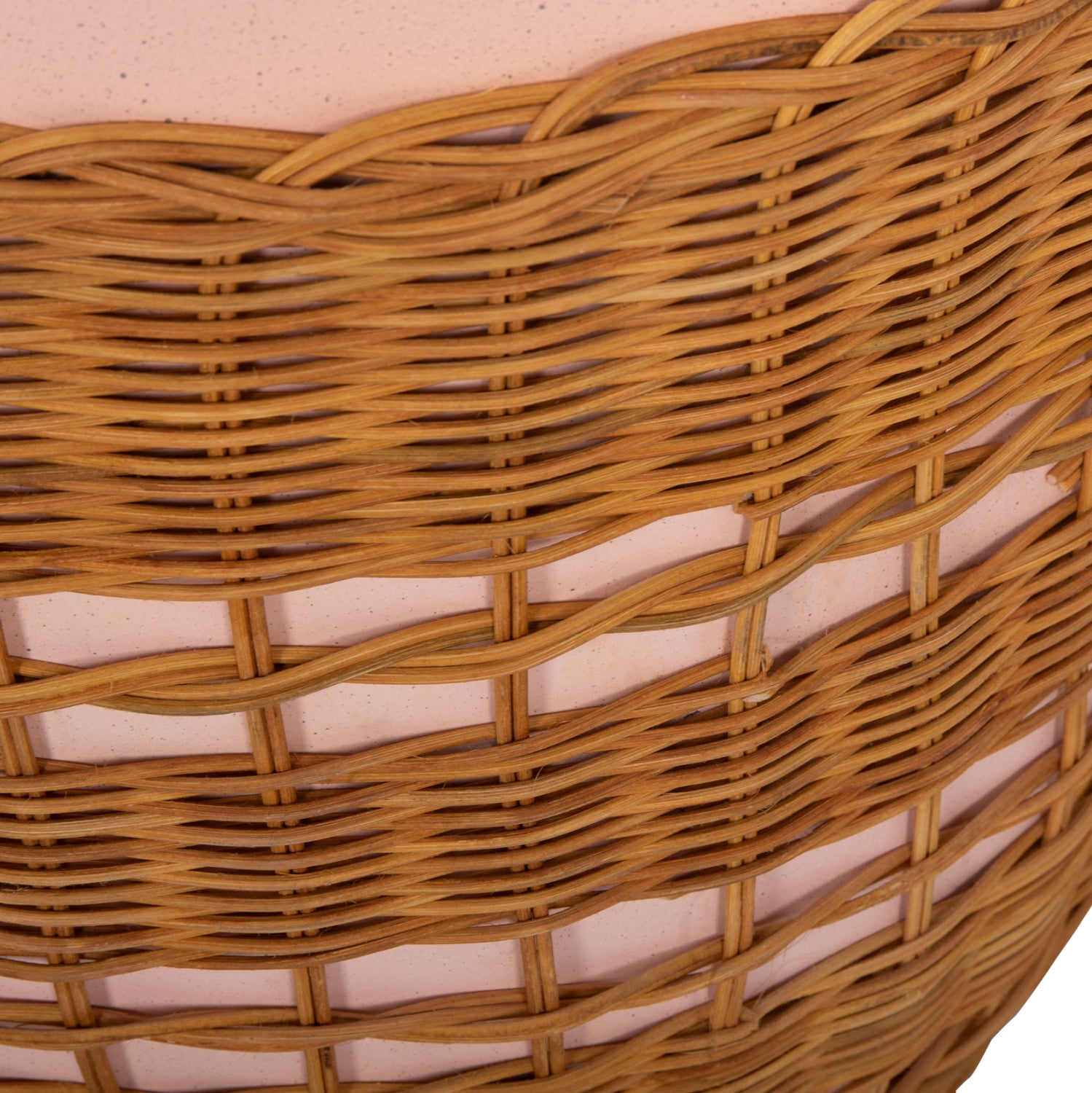 Помощна маса  VILHENA фибро цимент розов-естествен ратан ф44,5х45см.