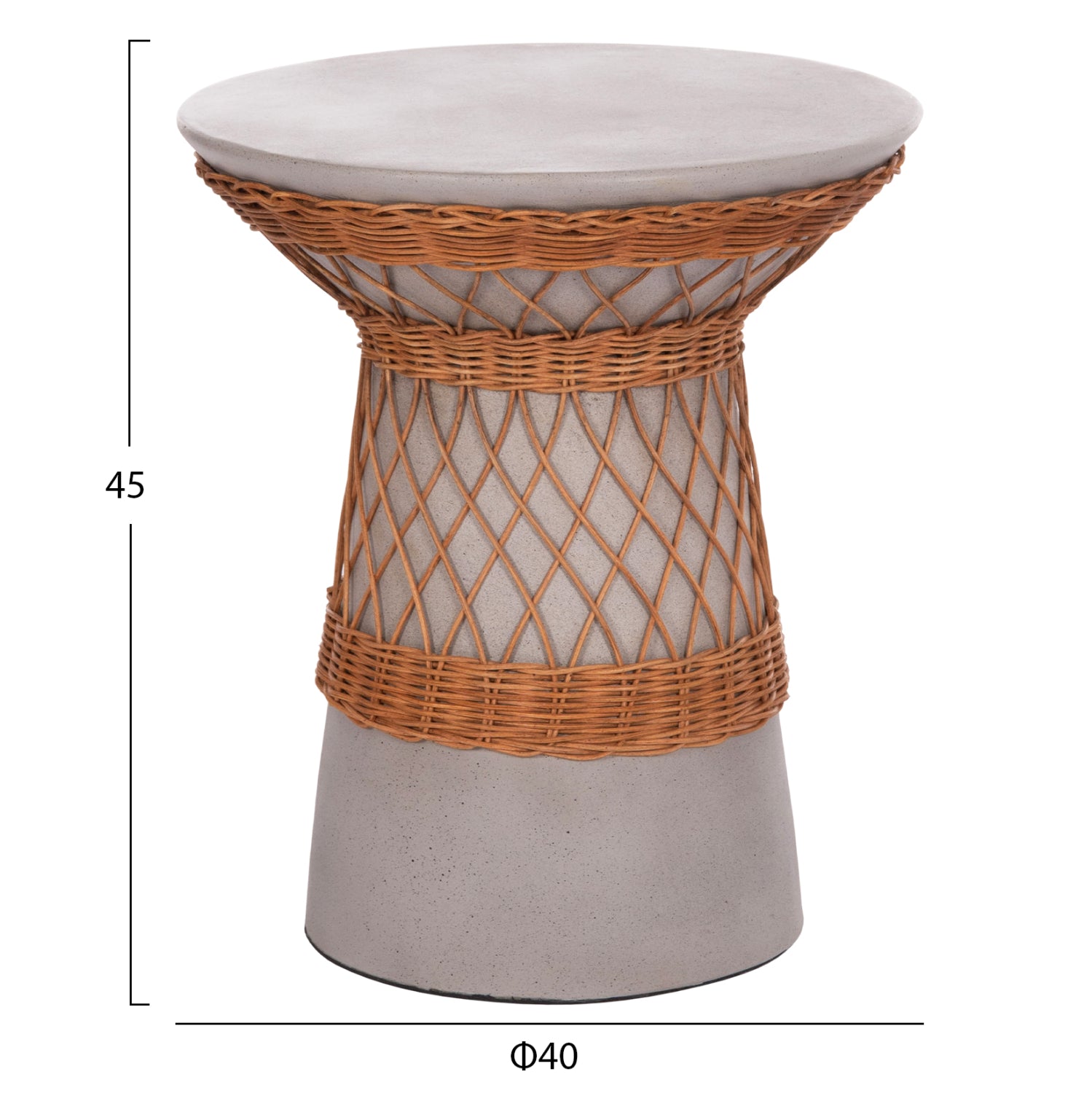Маса Делия цвят натурал-сив