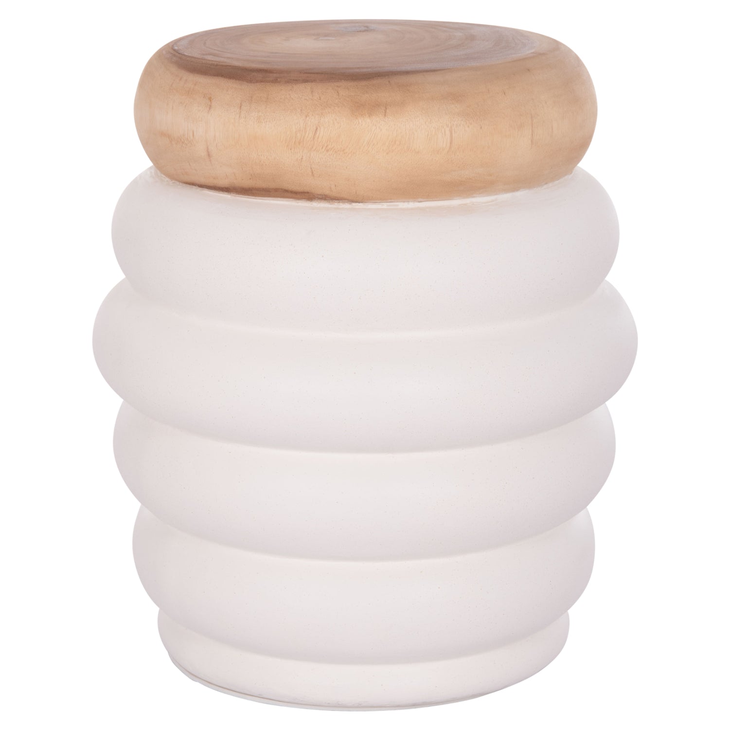 Странична маса  PUFFAT естествен-бял цвят Φ45x46см