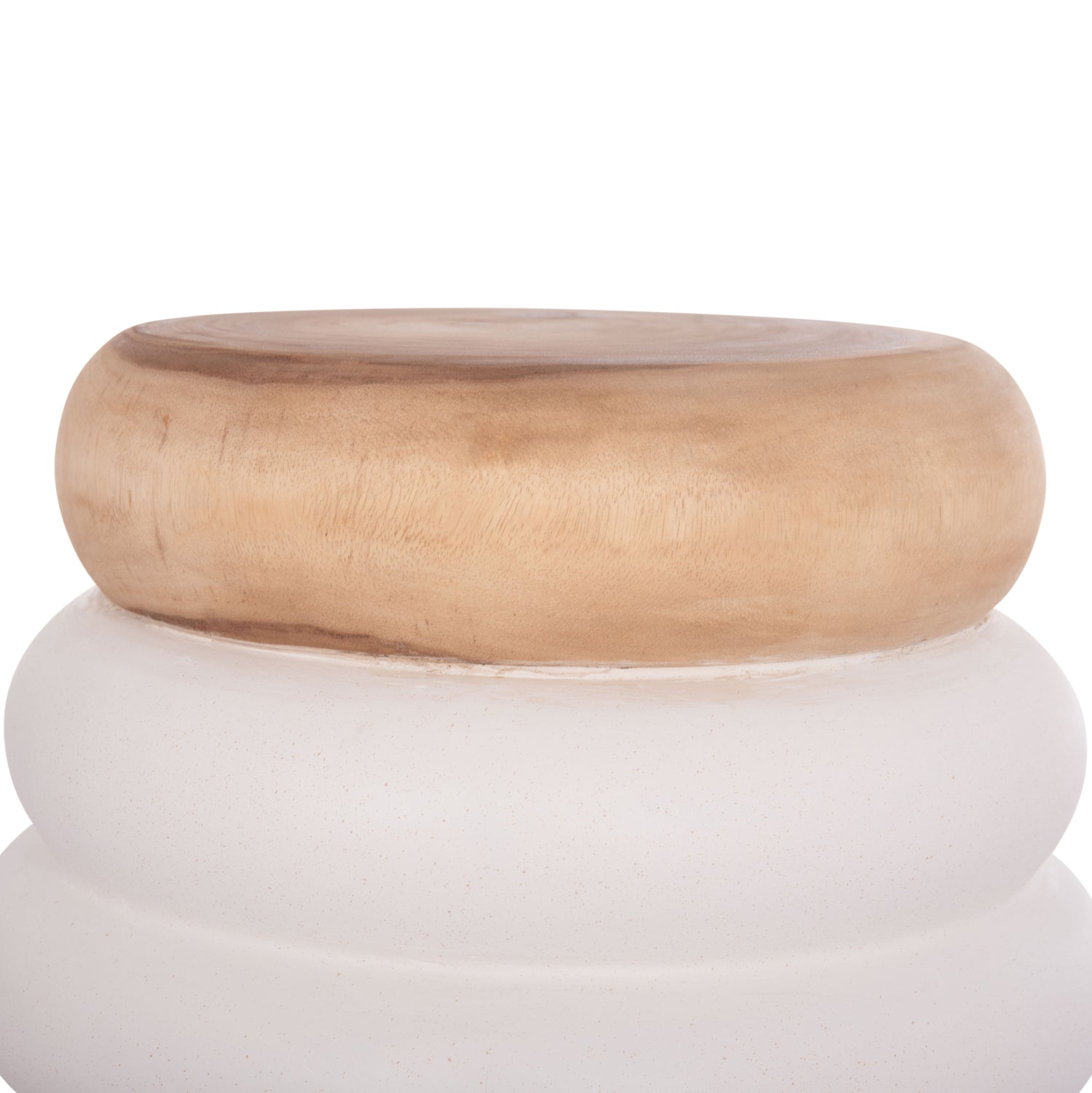 Странична маса  PUFFAT естествен-бял цвят Φ45x46см