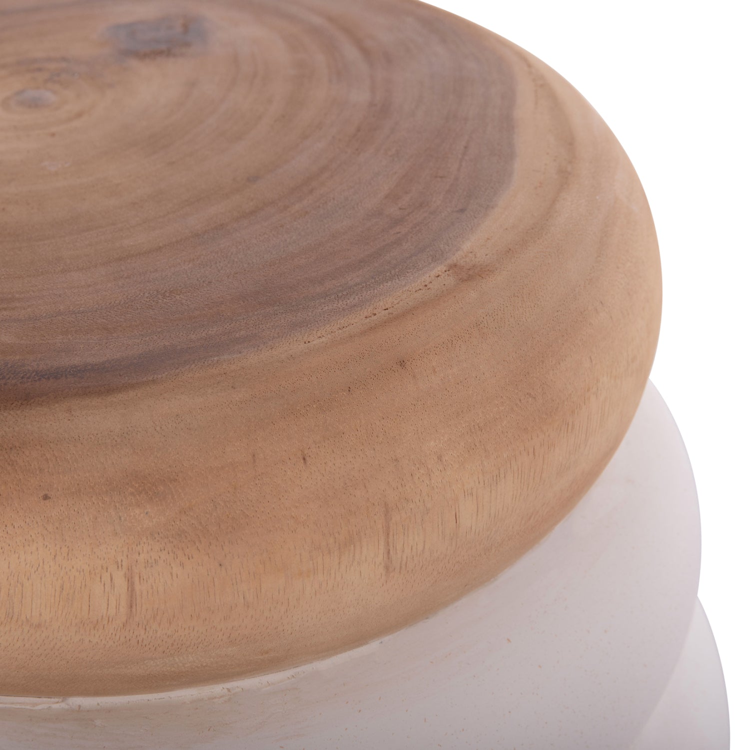 Странична маса  PUFFAT естествен-бял цвят Φ45x46см