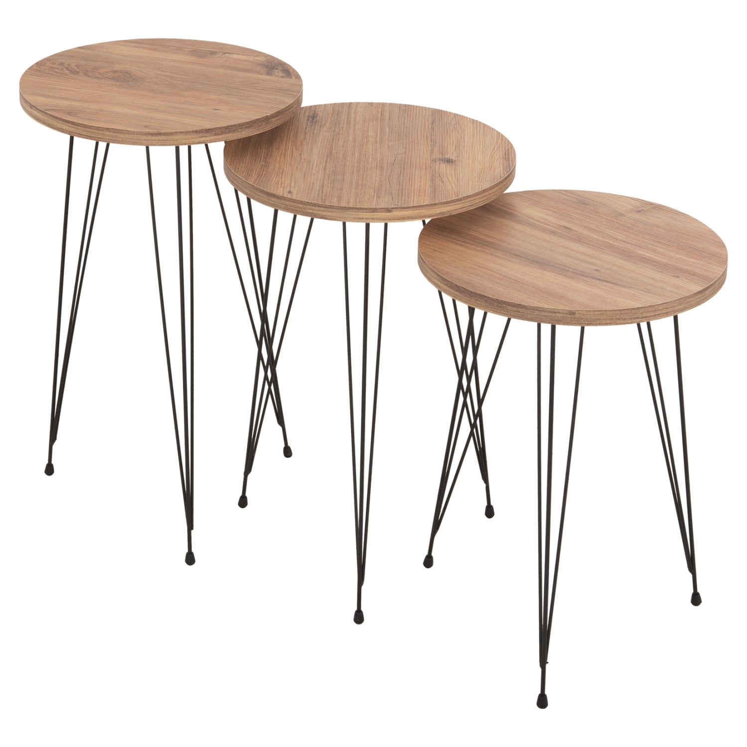 Помощни маси NISSA цвят натурал-черен