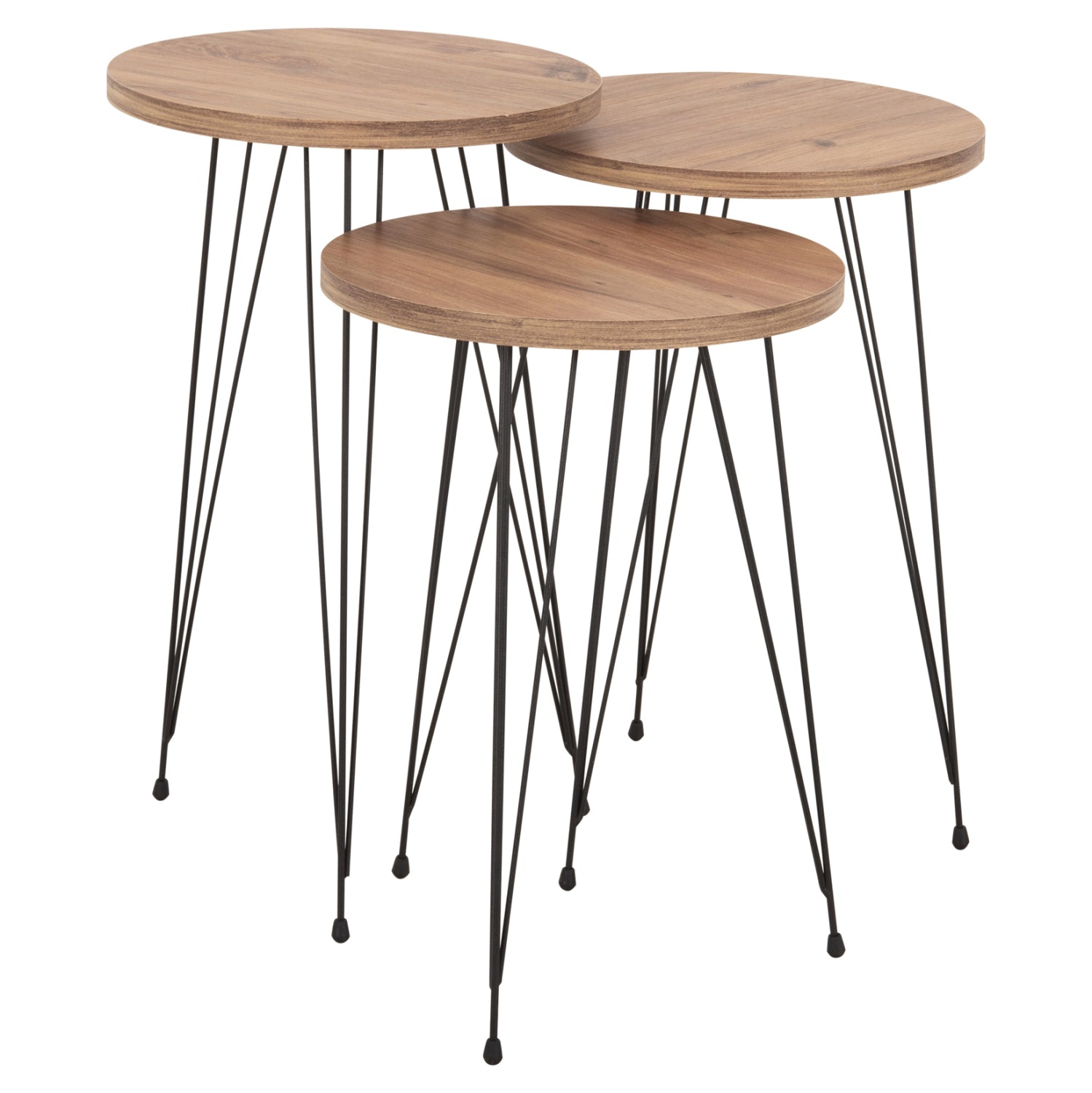 Помощни маси NISSA цвят натурал-черен