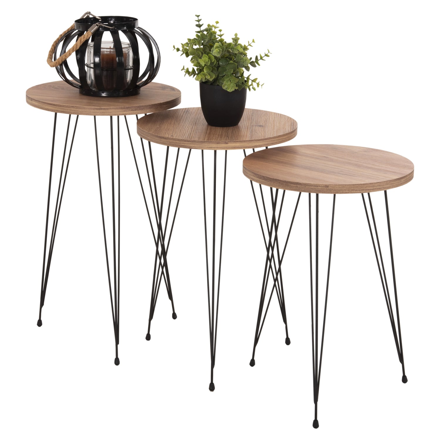 Помощни маси NISSA цвят натурал-черен