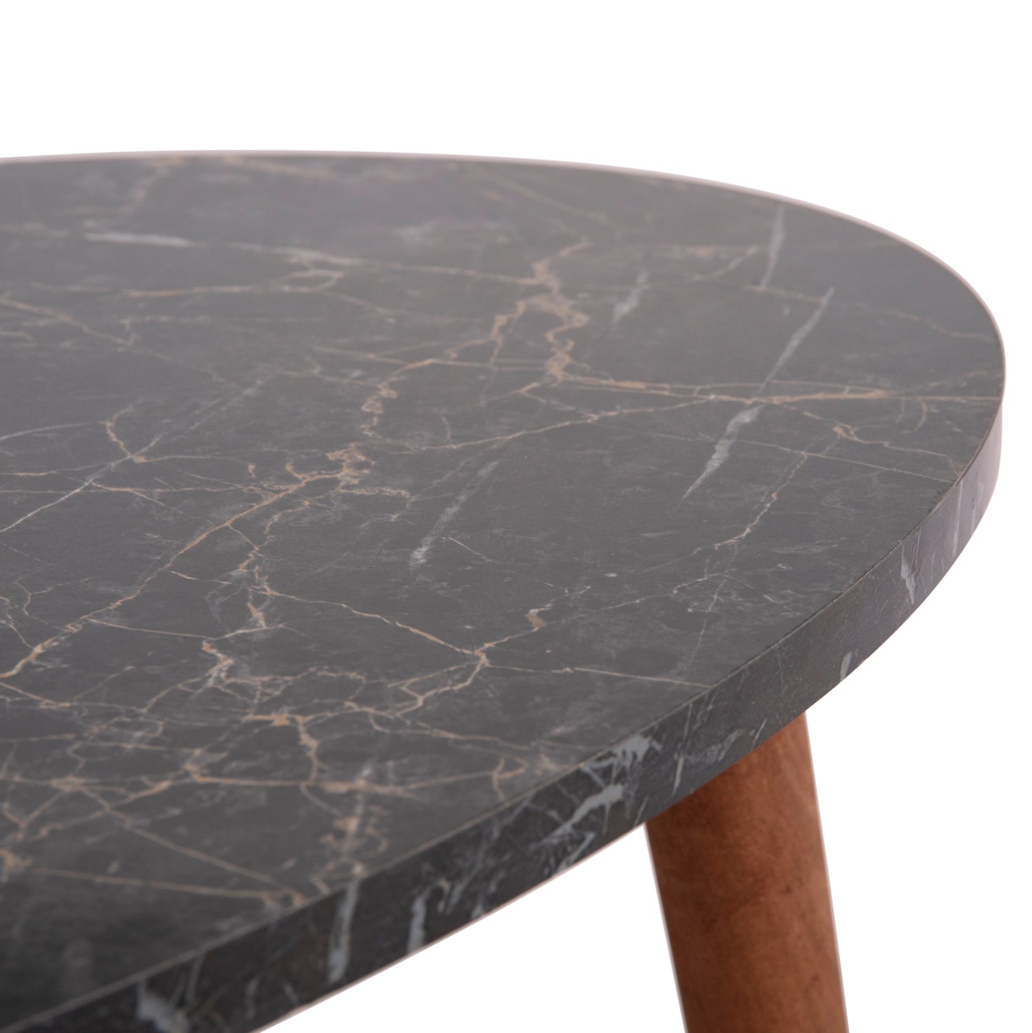 Комплект холни маси 4 бр  VITAL черен-орех цвят