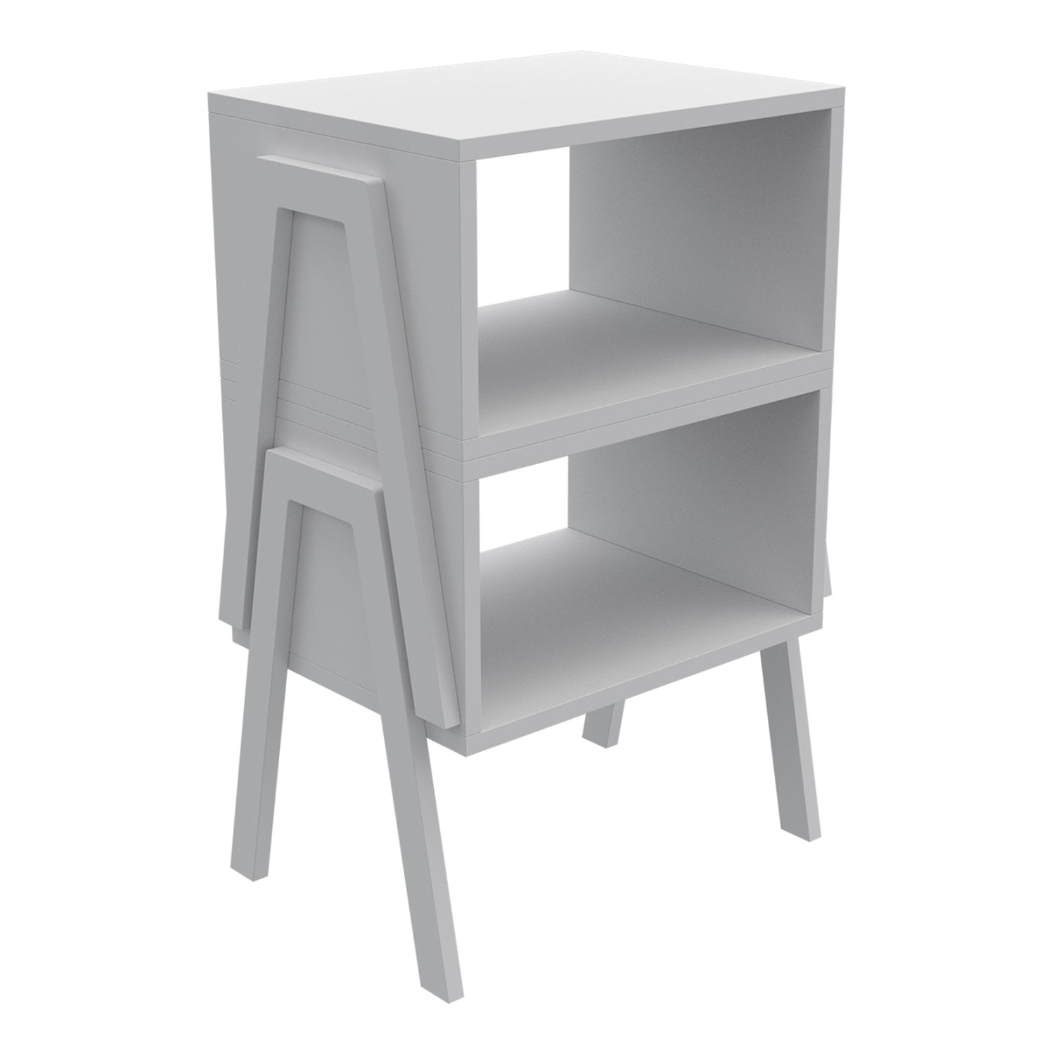 Нощно шкафче Жаки бял цвят