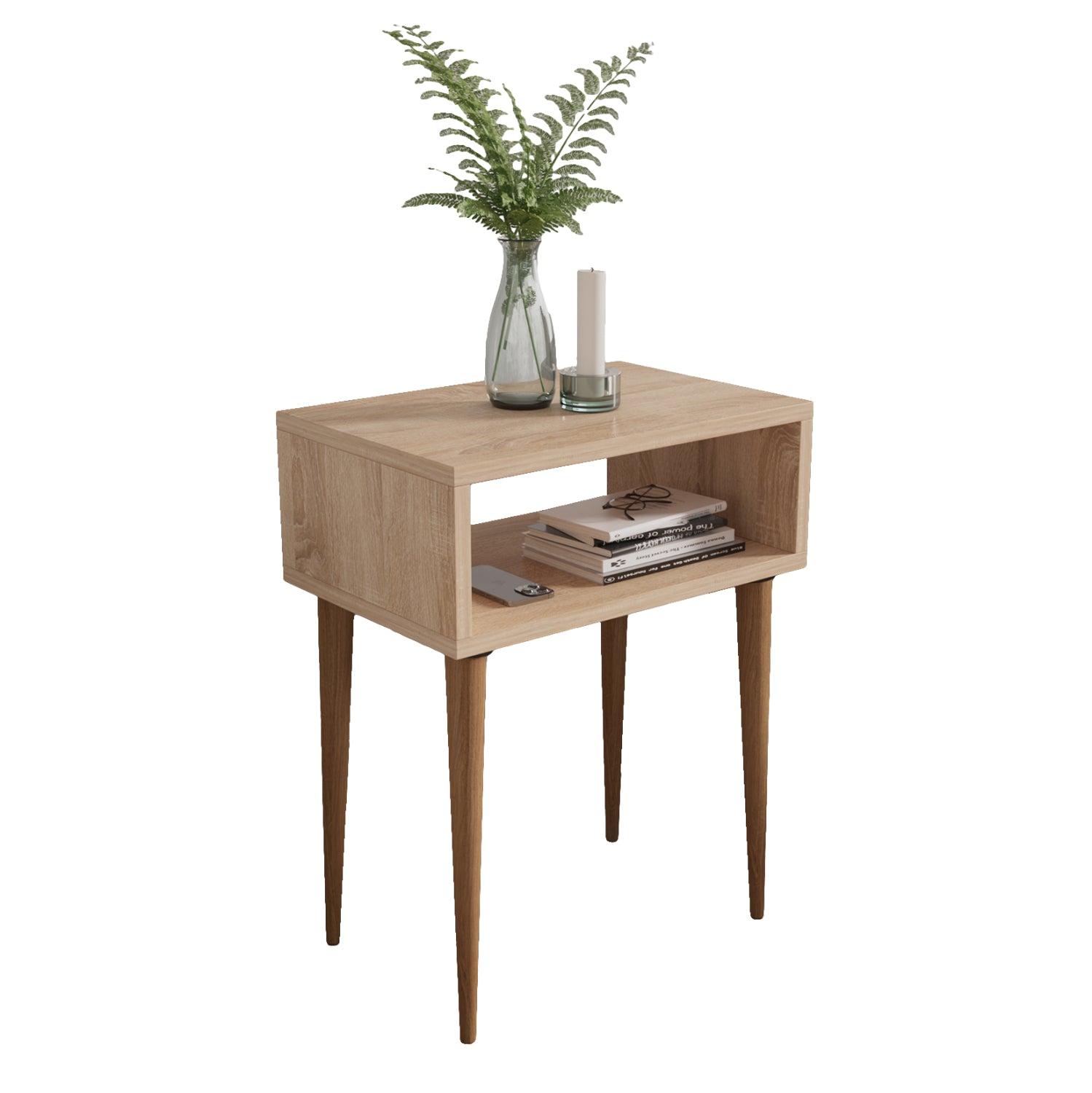 Нощно шкафче  TODD естествен цвят 45x30x58см