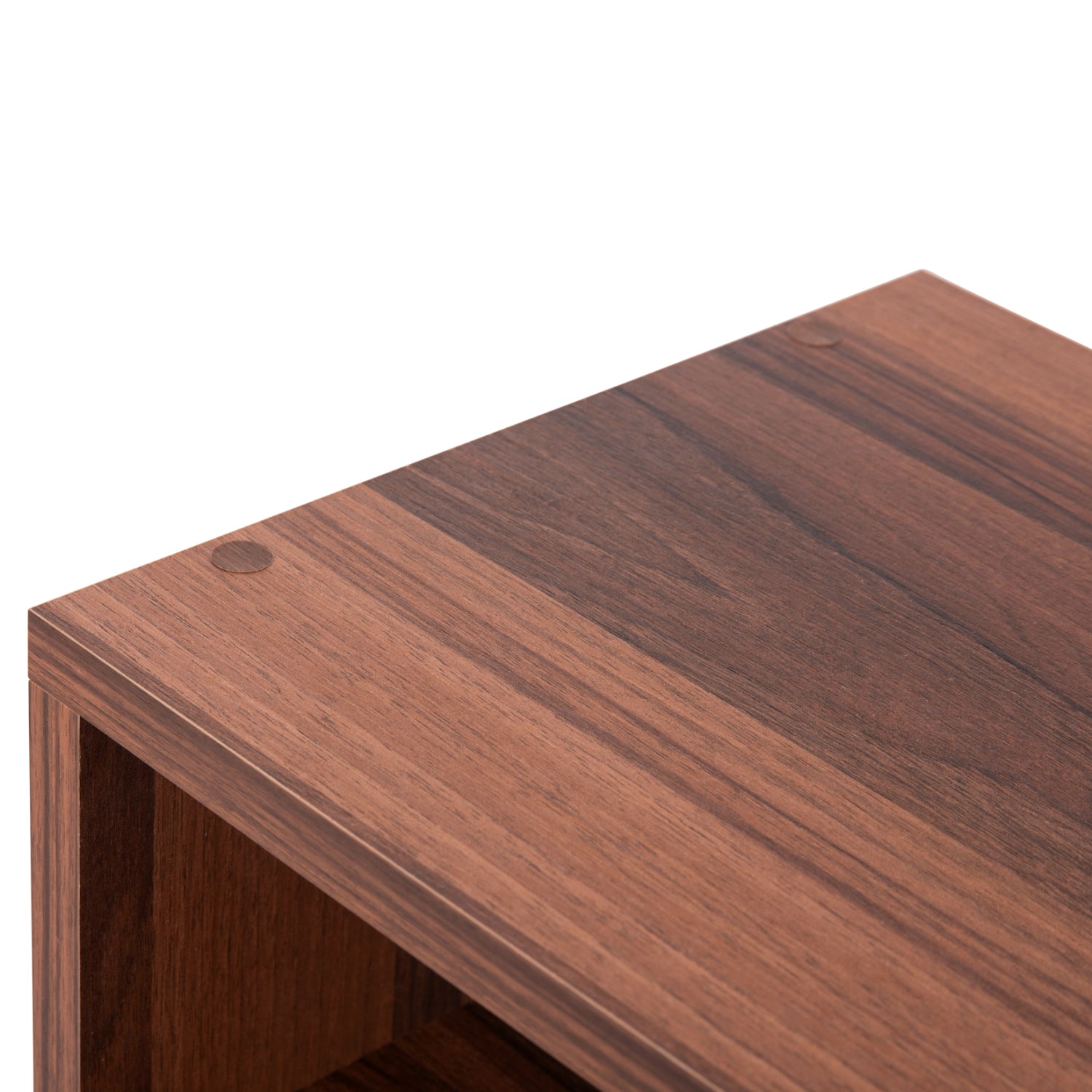 Нощно шкафче Todd метални крака в цвят орех и черно, 455x295x585 см