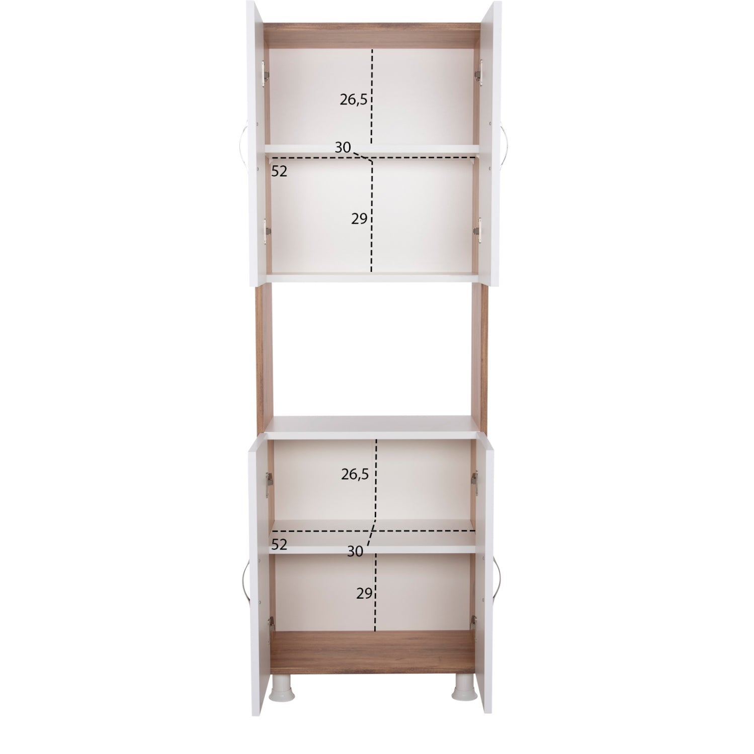 Кухненски мебели/шкафове rad меламин натурално бял 55.5x32x165см