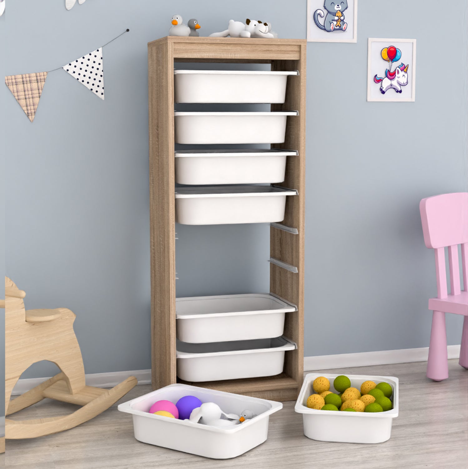 Етажерка SANI цвят сонама 45,5x29,6x118,5