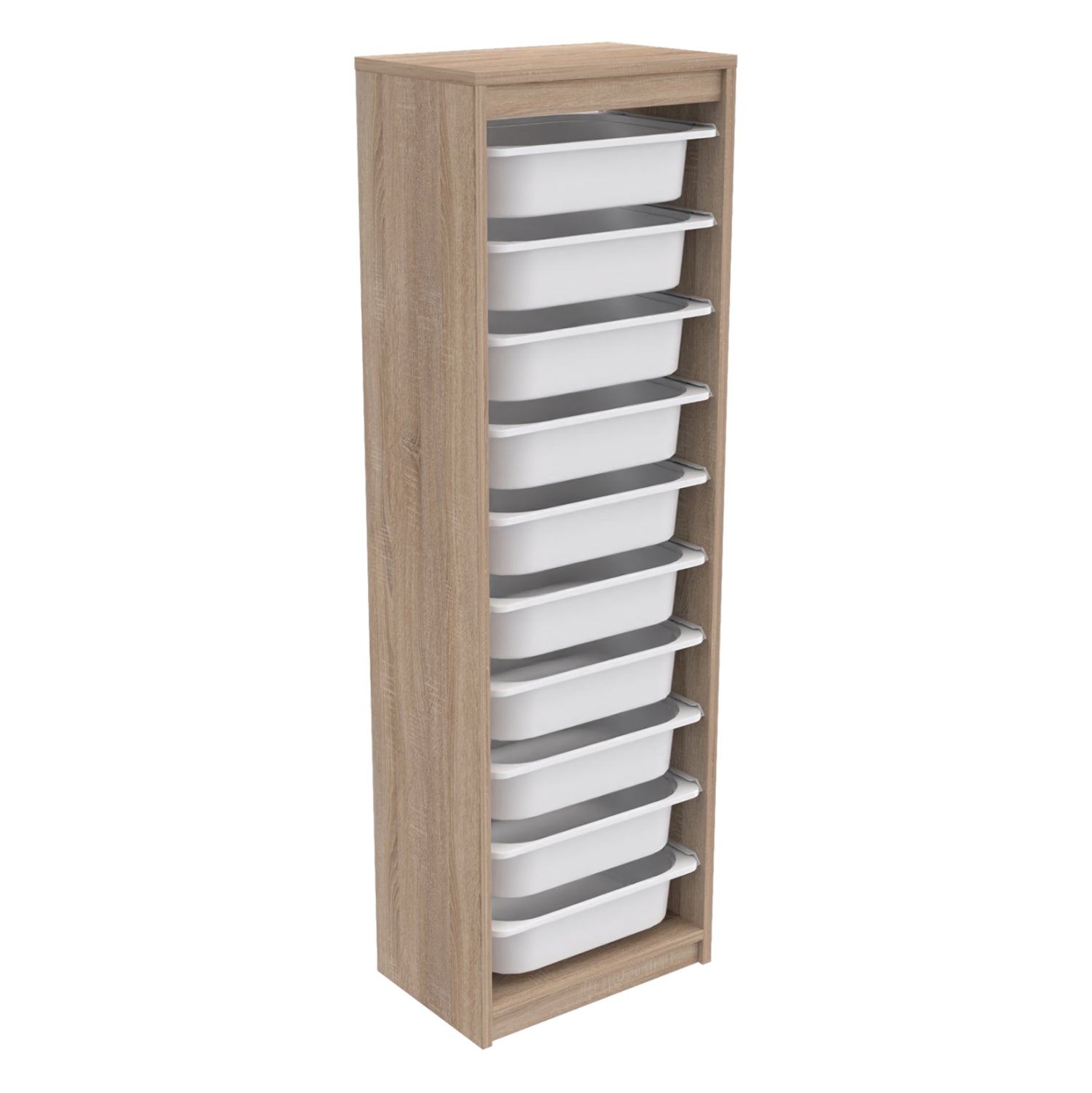 Скрин с чекмеджета Sani меламин sonama-бяло pe 45,5x29,6x144см