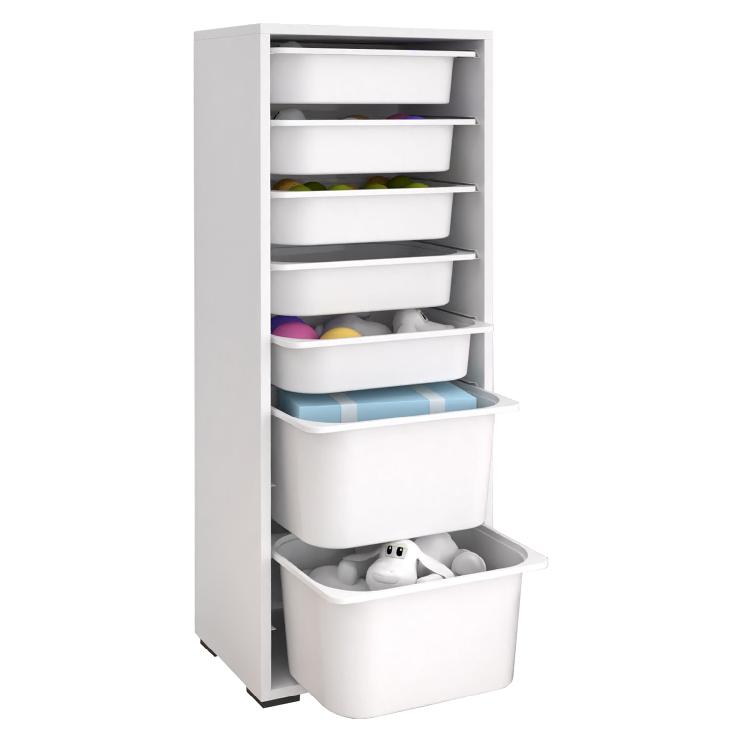 Етажерка SANI бял цвят 45,5x30x122