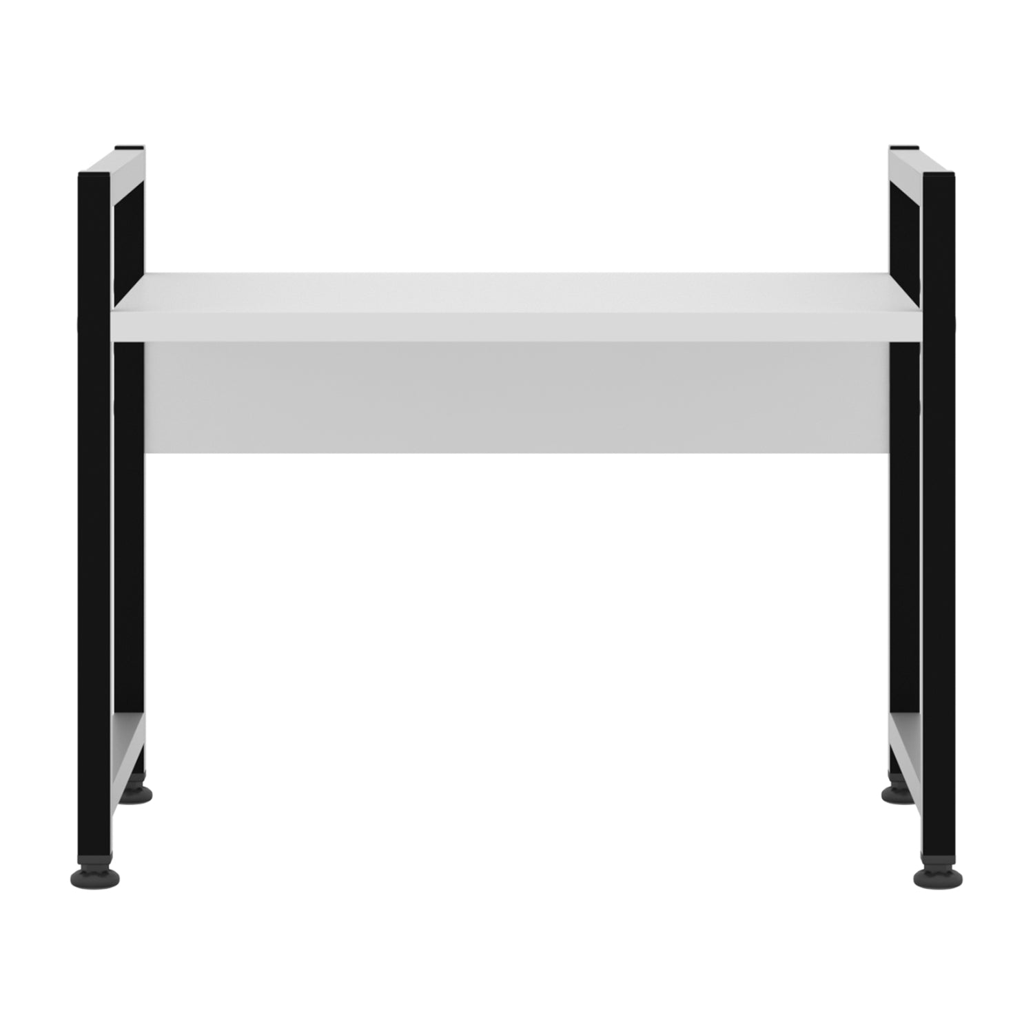 Рафт за кухненски плот, меламин, бяло-черен метал, 53x35x41см
