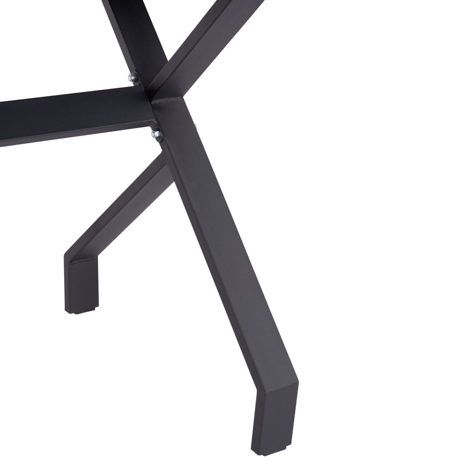 Трапезна  маса  LANA меламин черен мрамор - черни метални крака 140x70x72.5см