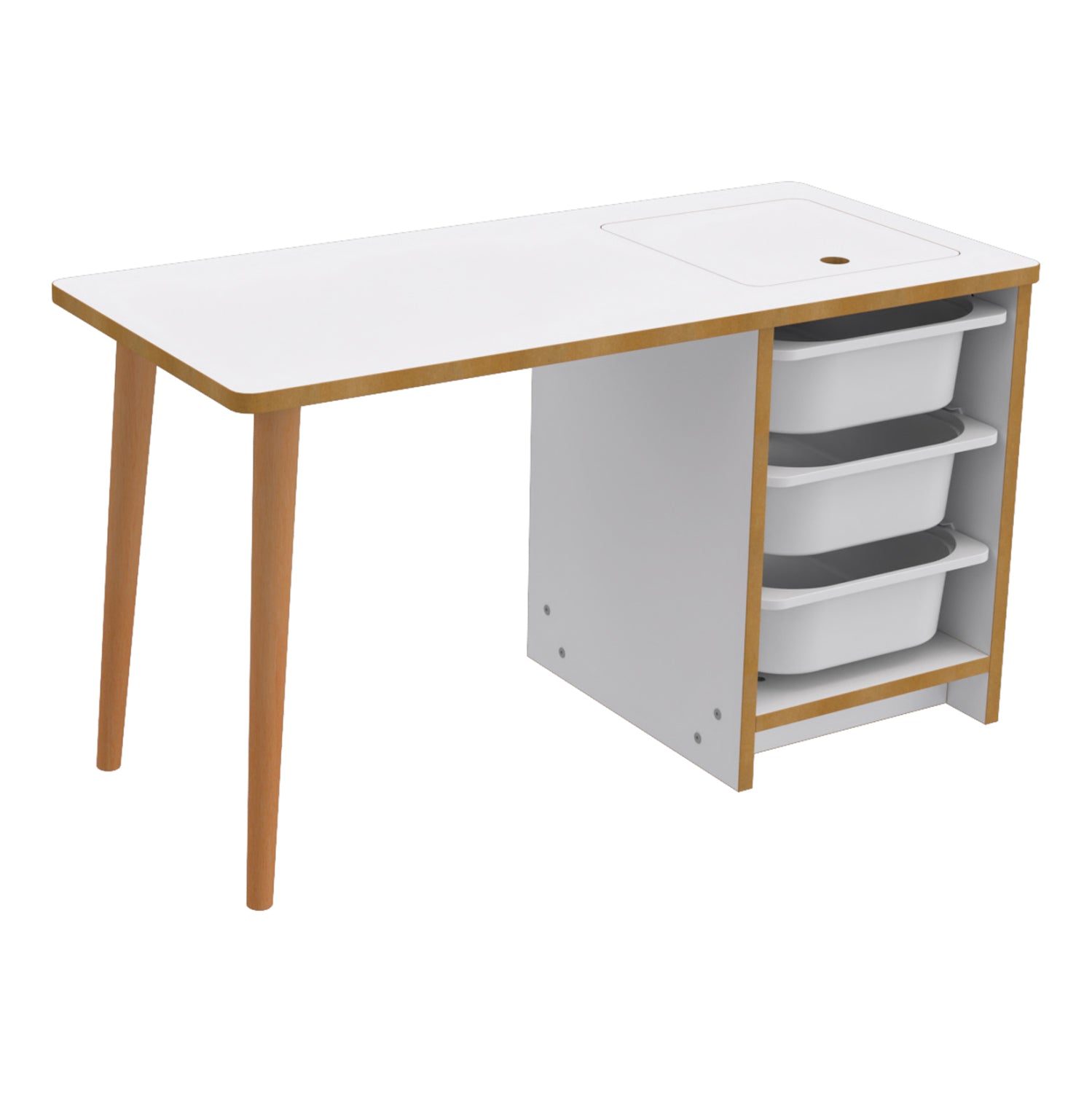 Детски комплект STAK цвят бял-натурал 90x42x50