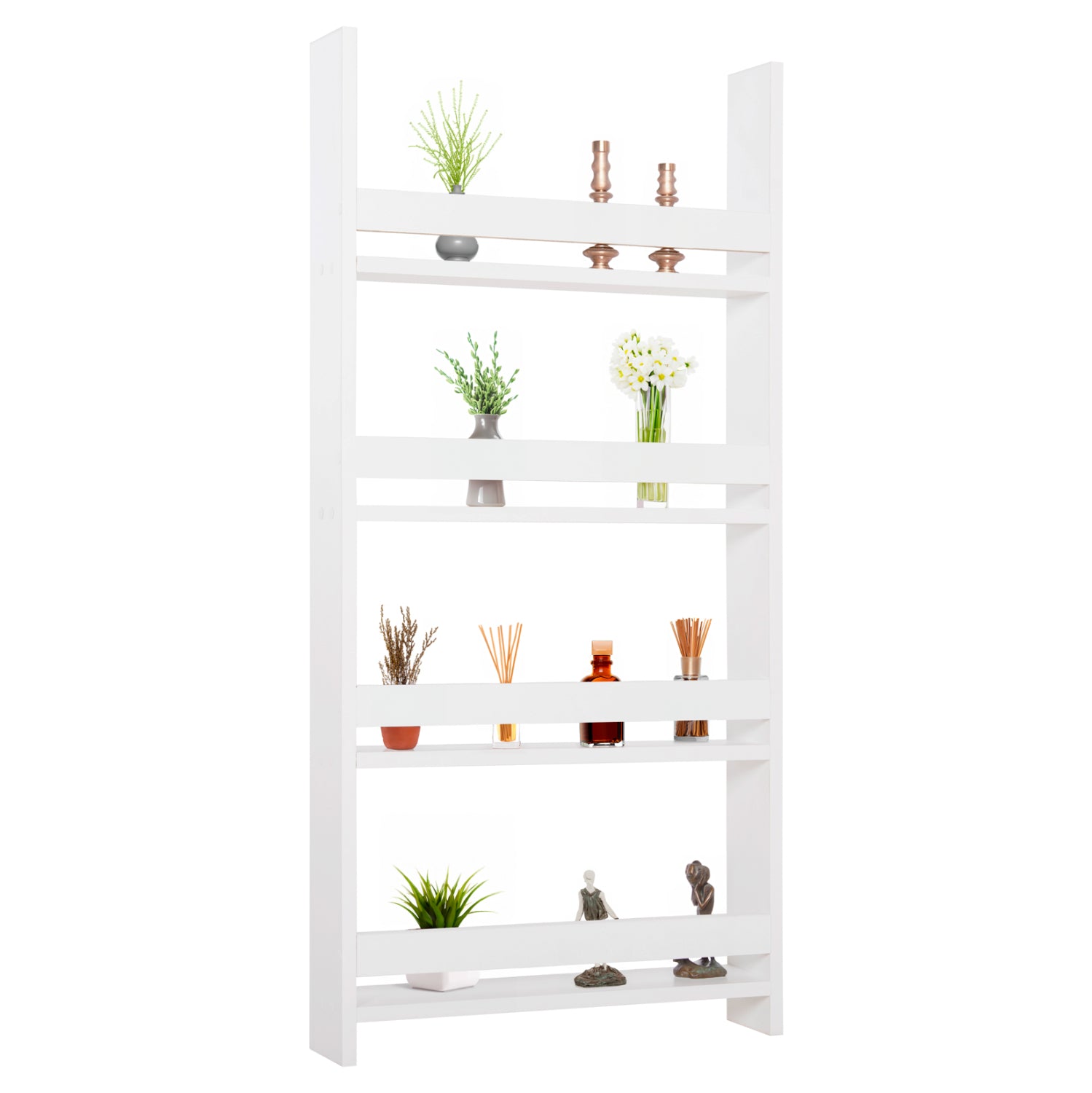 Стенни рафтове sani melamine в бяло 60x10x120всм. (4 рафта)