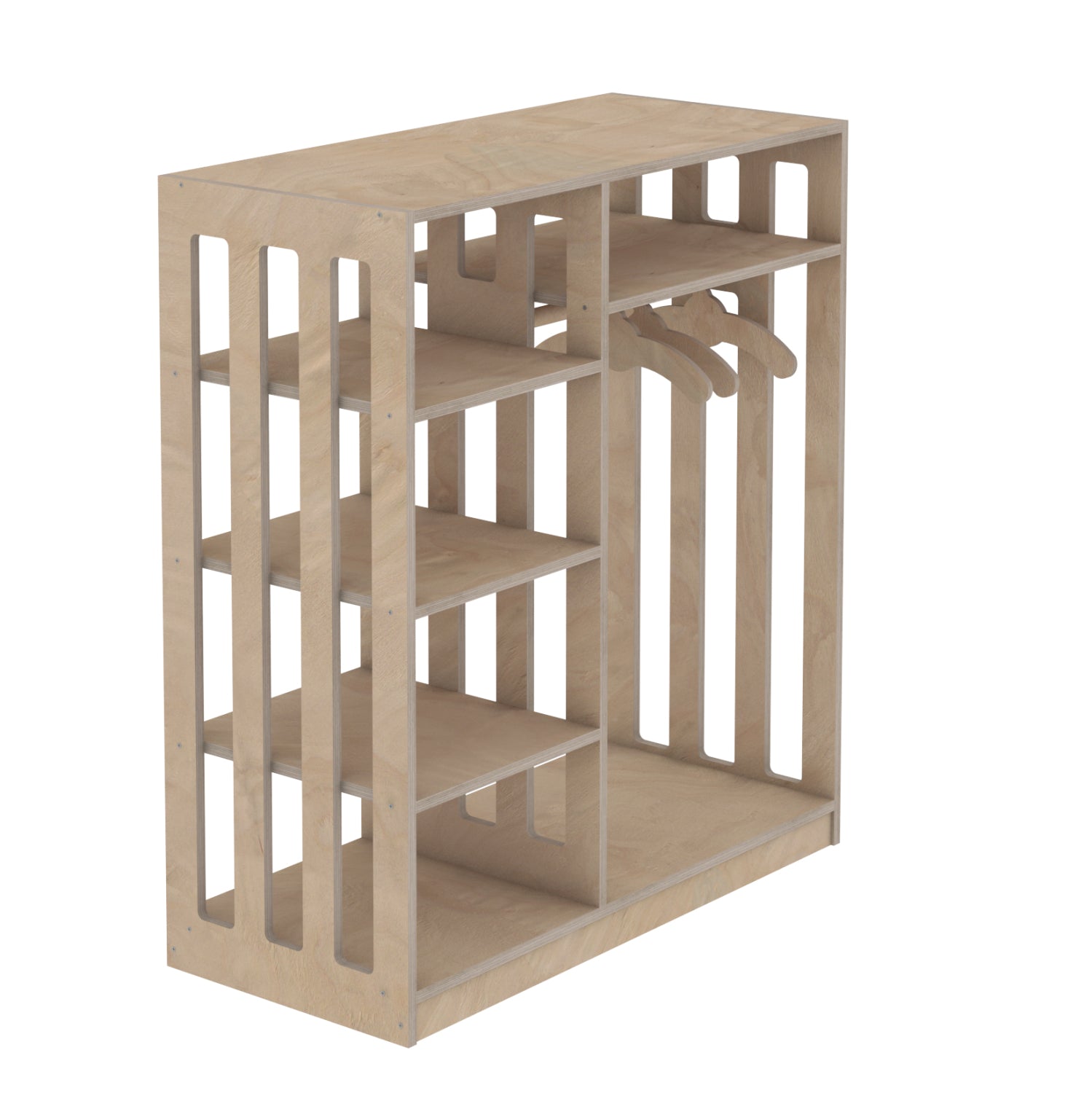 Детска закачалка Сани цвят натурал 90x40x100cm