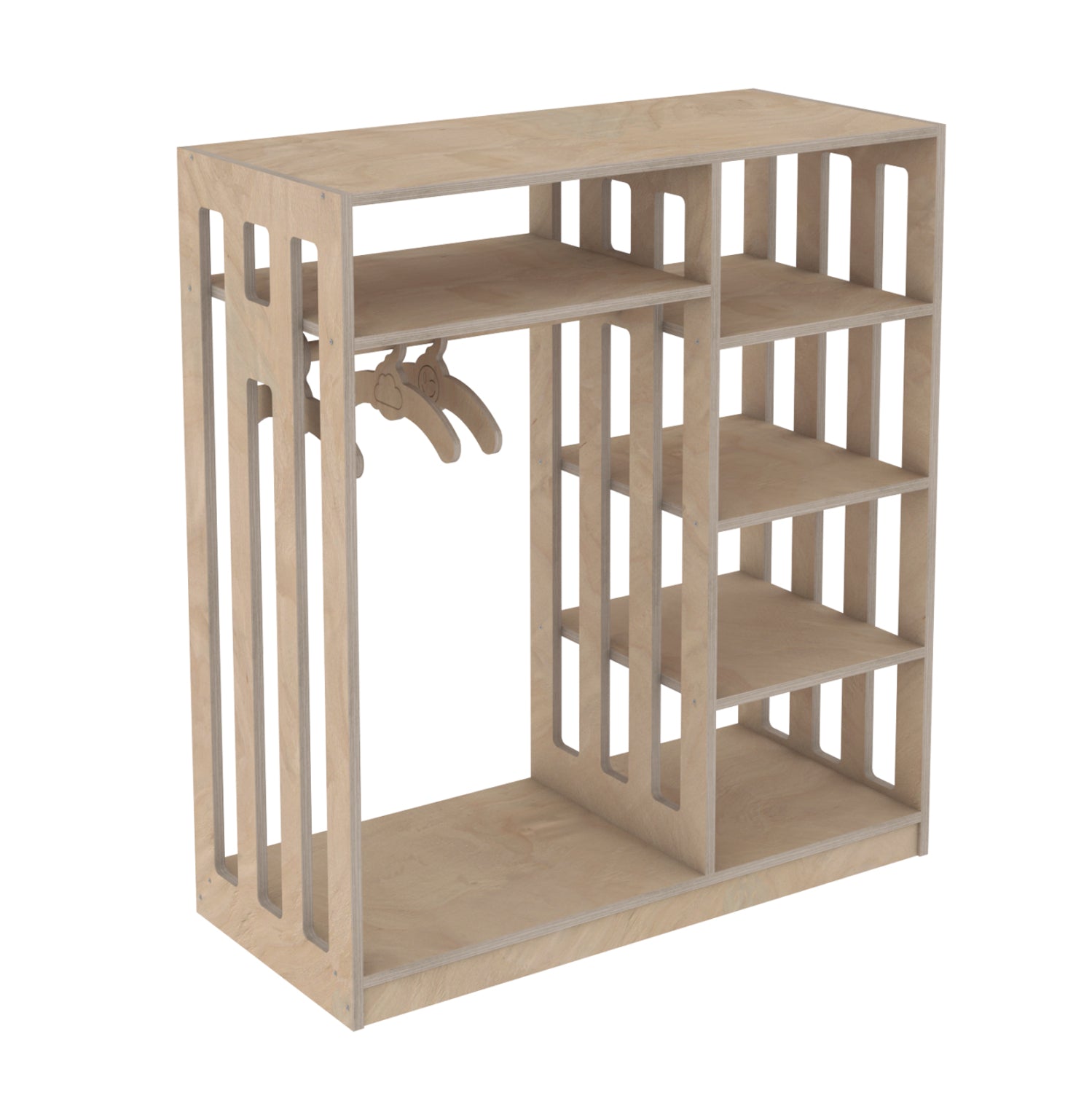 Детска закачалка Сани цвят натурал 90x40x100cm