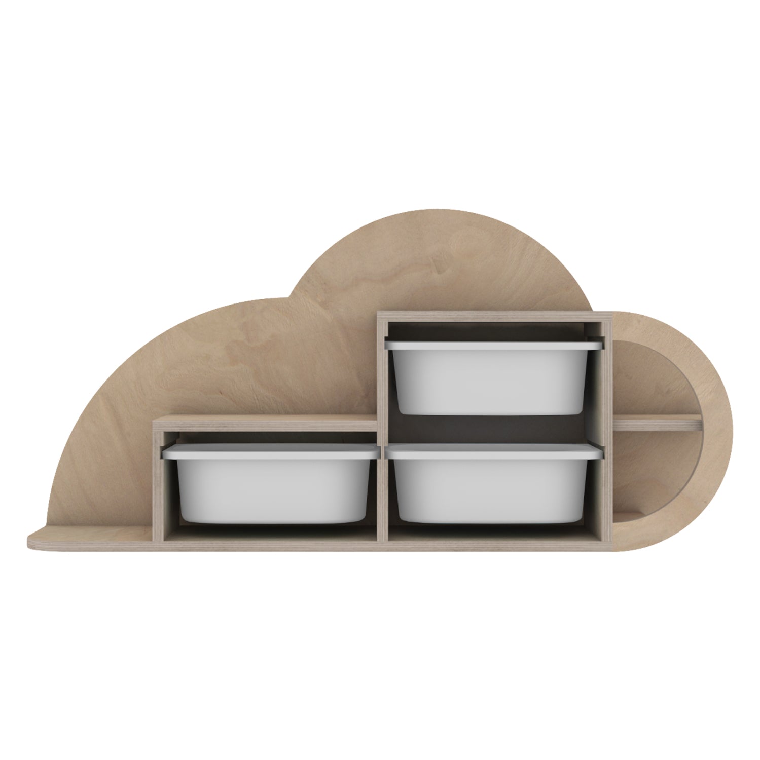 Стенен рафт Сани цвят натурал 98x22,5x48,5