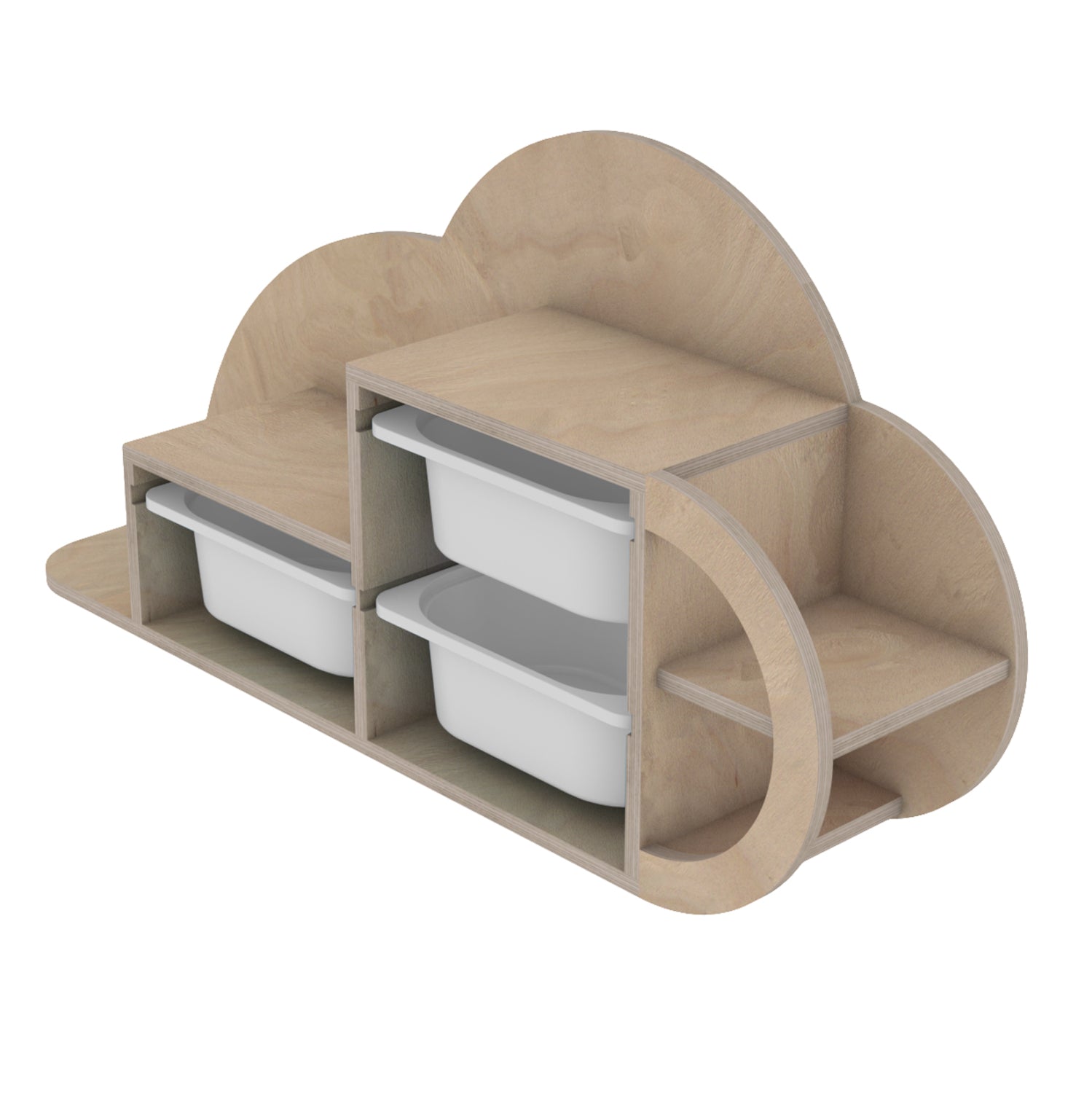 Стенен рафт Сани цвят натурал 98x22,5x48,5